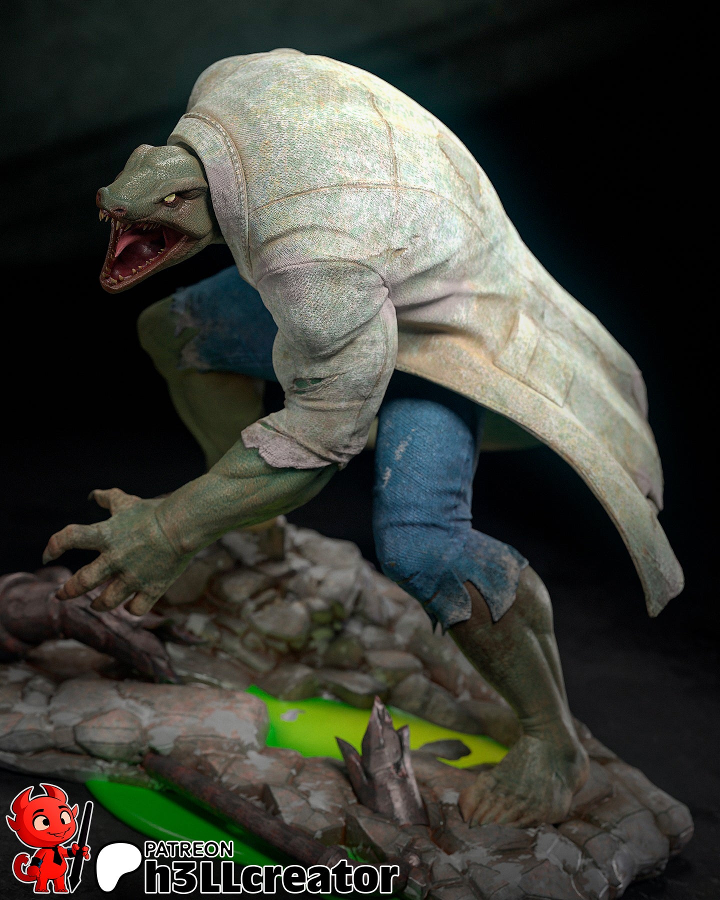 Curt Connors (Marvel) resin figure by h3LLcreator — studio render 12