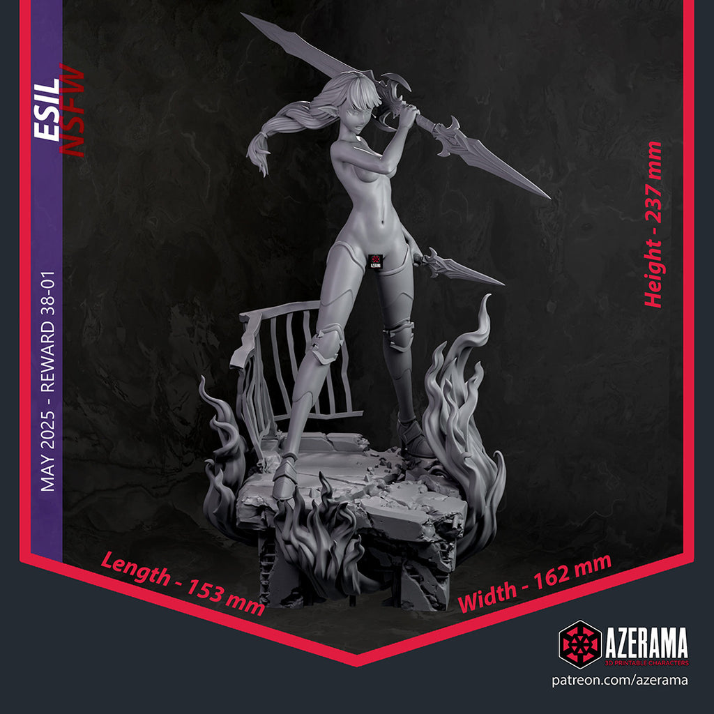 Esil Radiru (Solo Leveling) resin figure by Azerama — studio render 2