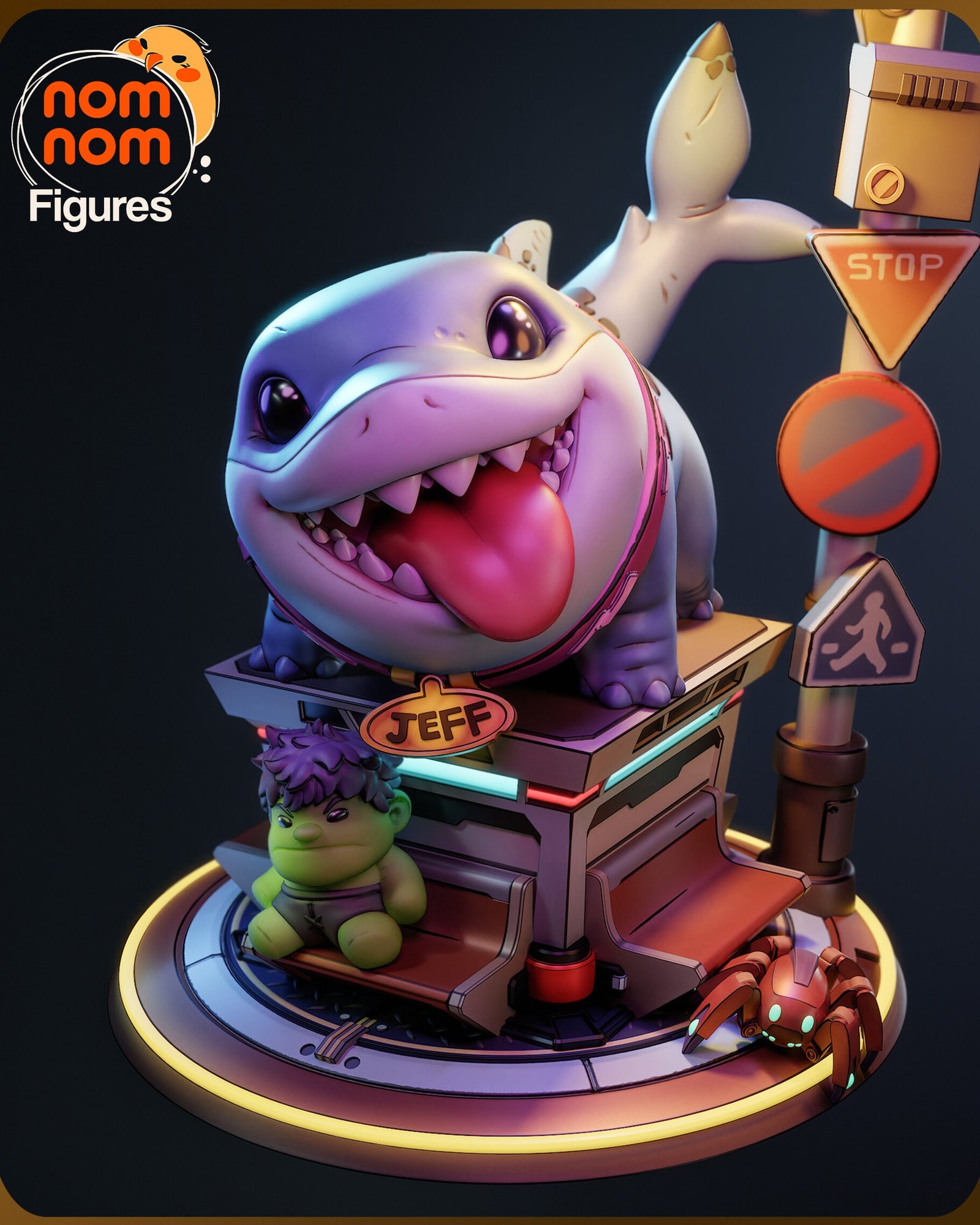 Jeff Marvel Chibi resin figure by NomNom Figures — studio preview 1