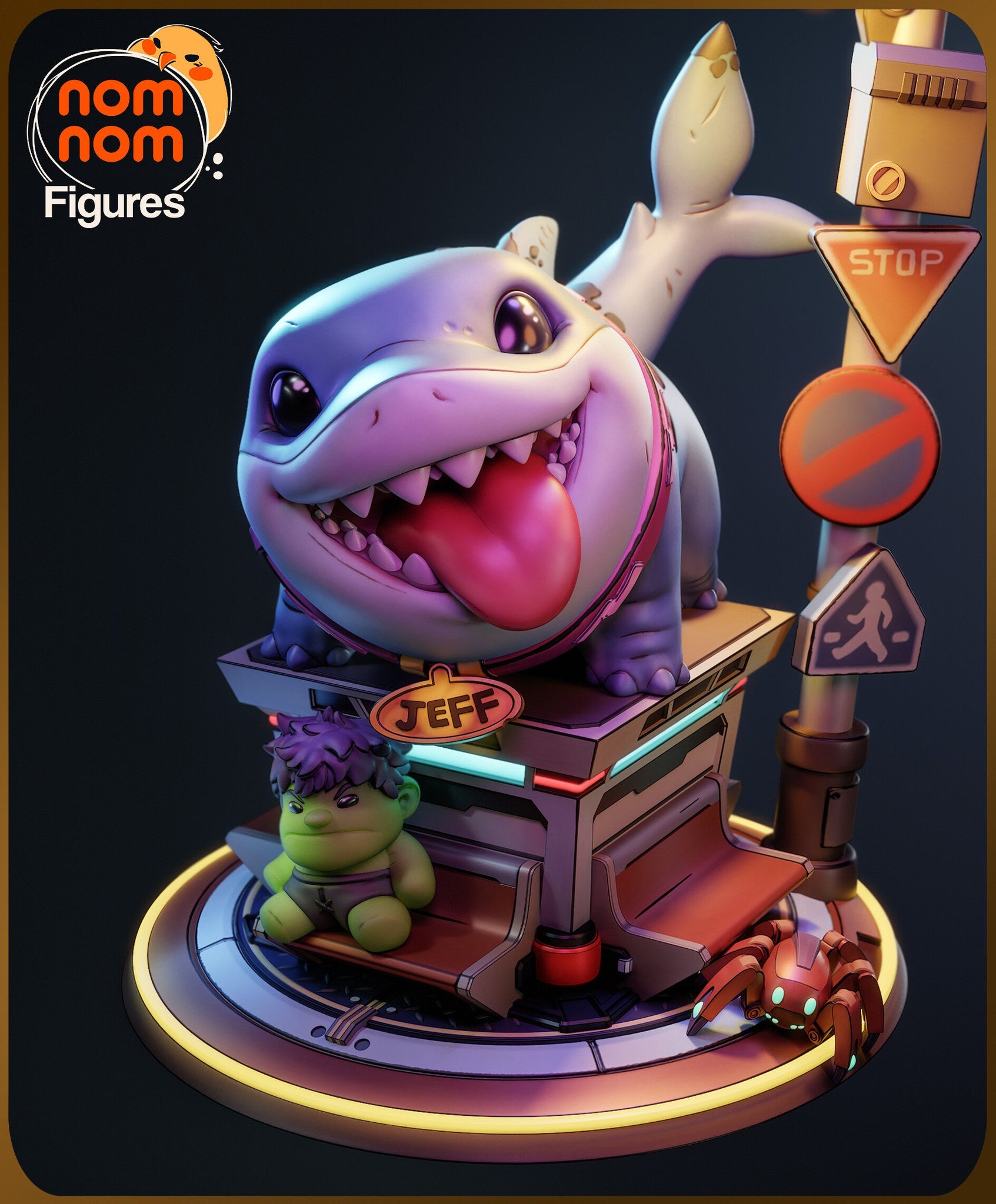 Jeff Marvel Chibi resin figure by NomNom Figures — studio preview 1
