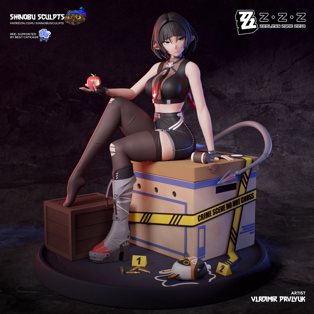 Jane Doe (Zenless Zone Zero) resin figure by Shinobu Sculpts — studio render 2