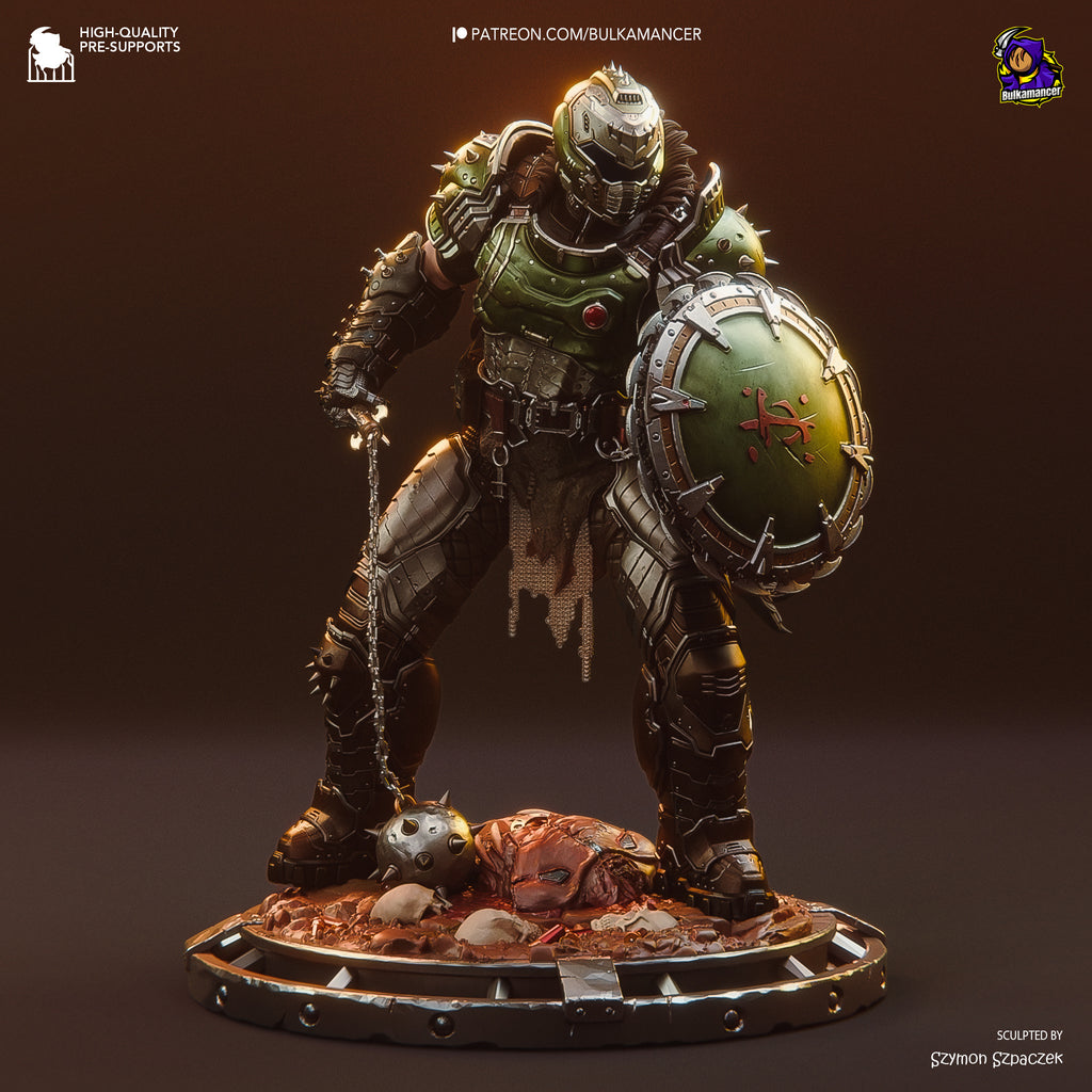 Doom Slayer (Doom) resin figure by Bulkamancer — studio render 4