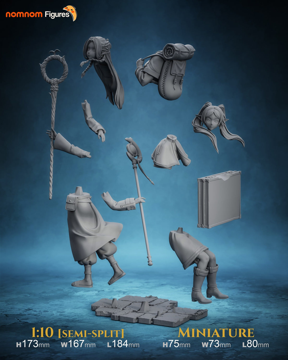 Frieren and Marcille — studio render 11
