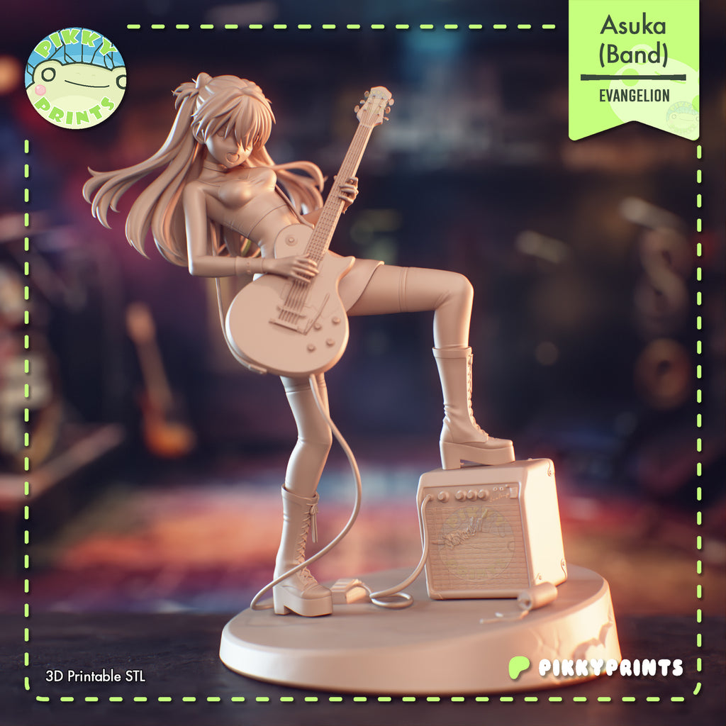 Asuka Langley (Evangelion) resin figure by PikkyPrints — studio render 6