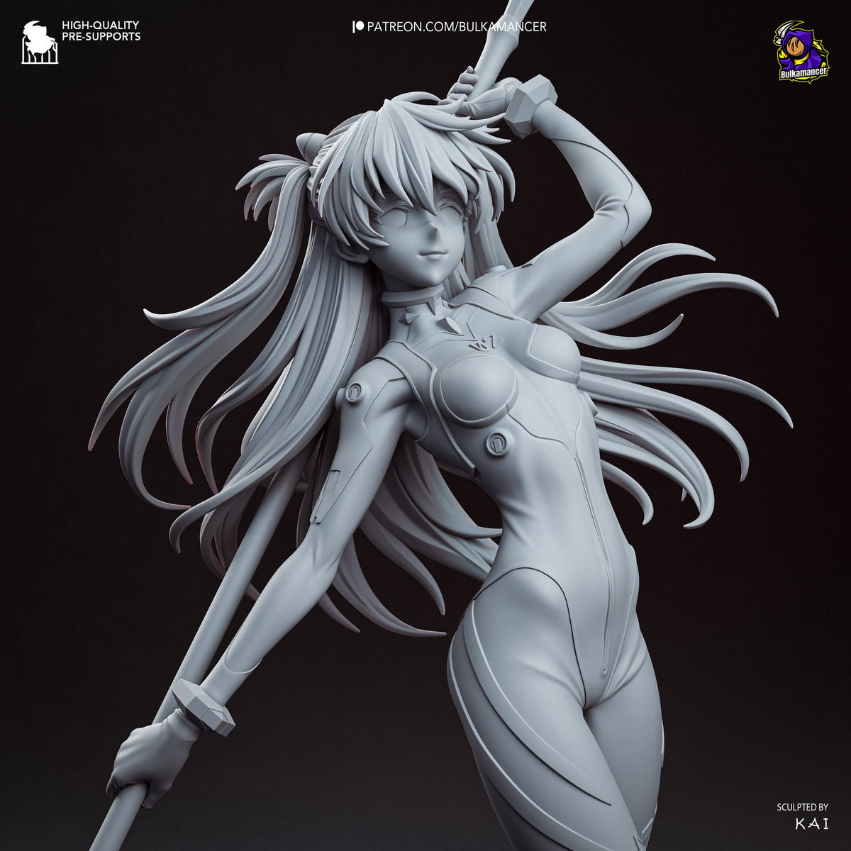 Asuka Langley (Evangelion) resin figure by Bulkamancer — studio render 10