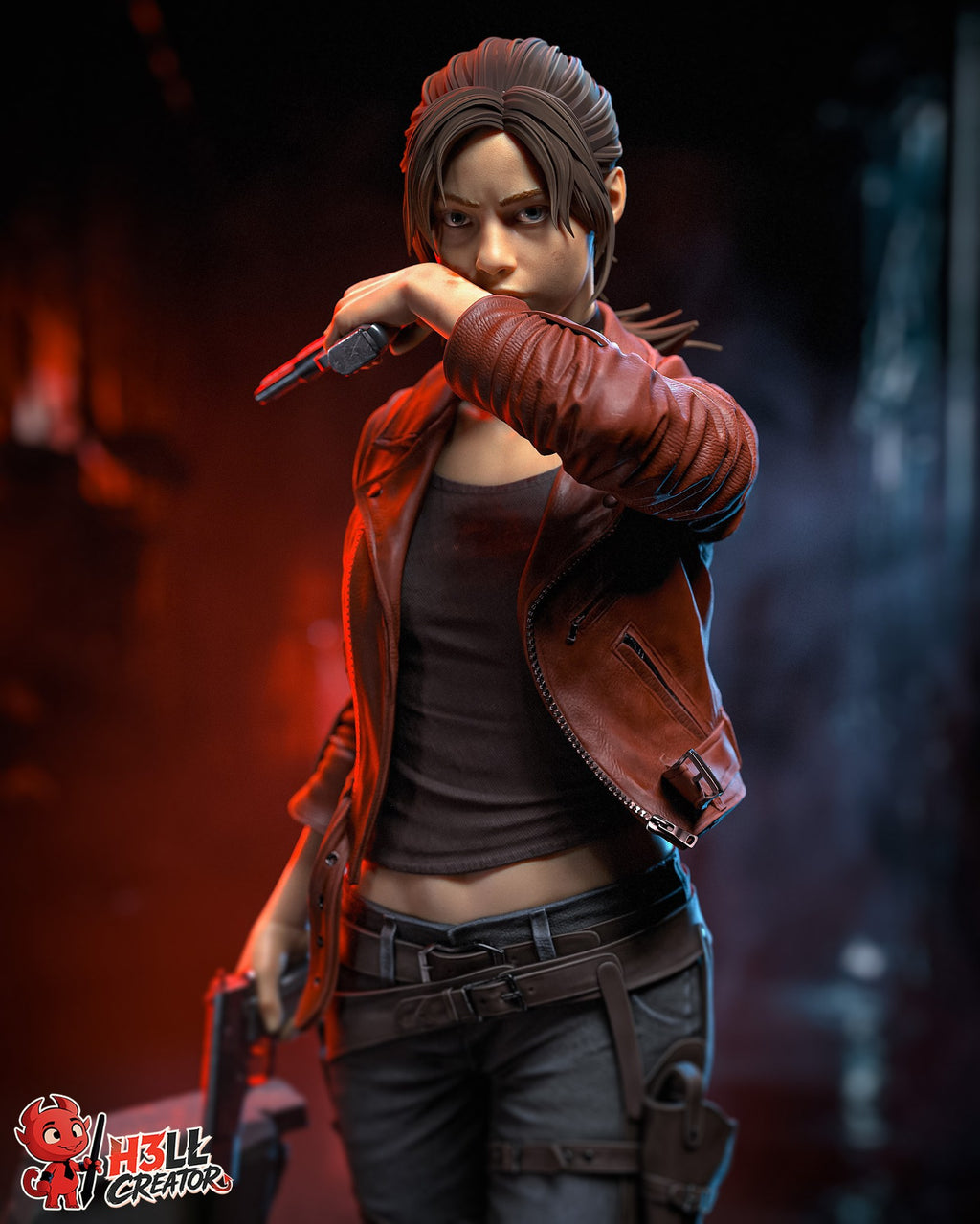 Claire Redfield (Resident Evil) resin figure by h3LLcreator — studio render 1