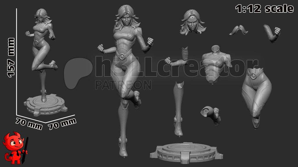 Sue Storm (Marvel) resin figure by h3LLcreator — studio render 14