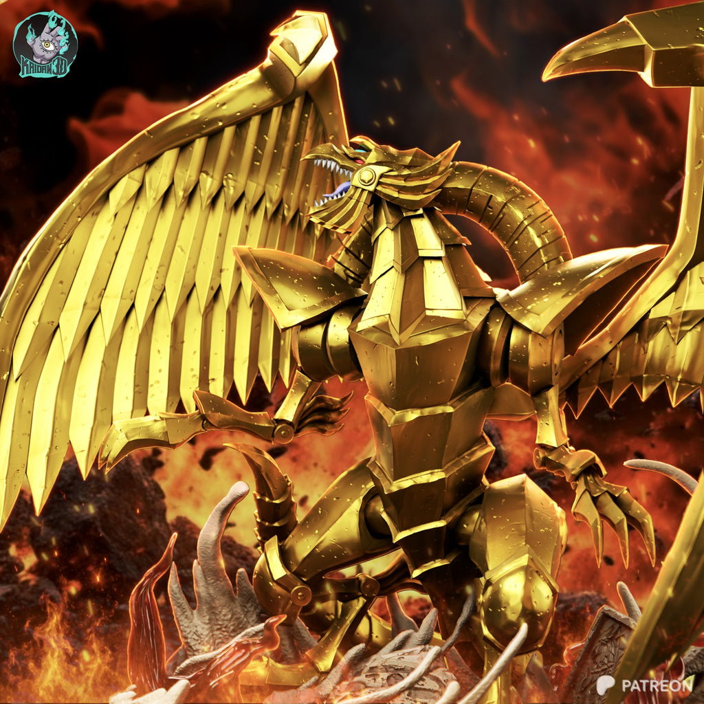 The Winged Dragon of Ra (Yu-Gi-Oh!) resin figure by Kaidan 3D — studio render 3