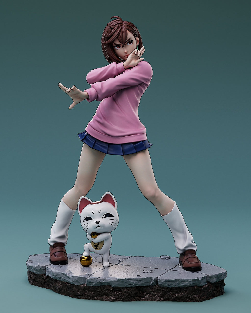 Momo Ayase Dandadan resin figure by CA 3D Studios — studio preview 3