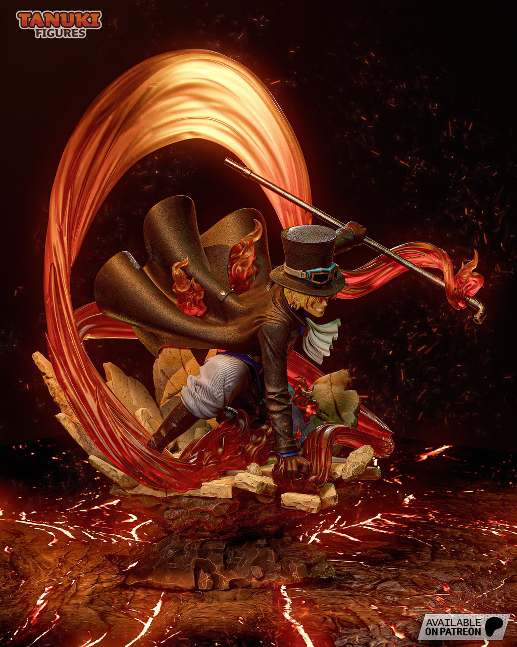 Sabo (One Piece) resin figure by Tanuki Figures — studio render 2