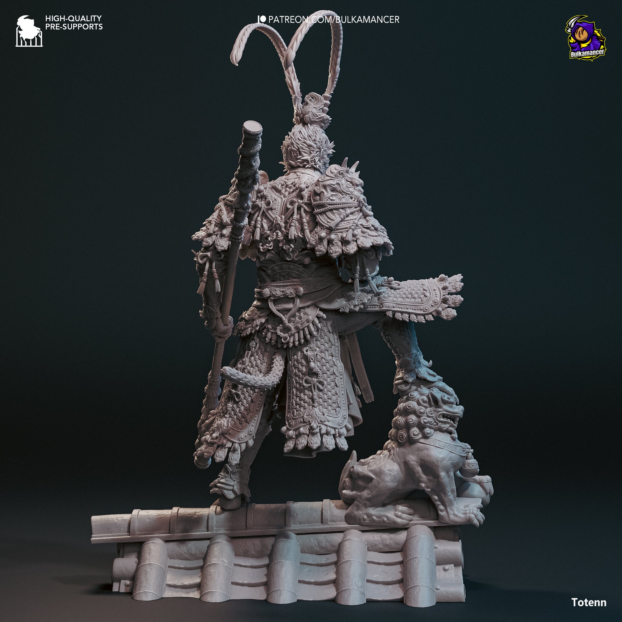 The Destined One (Black Myth Wukong) resin figure by Bulkamancer — studio render 9
