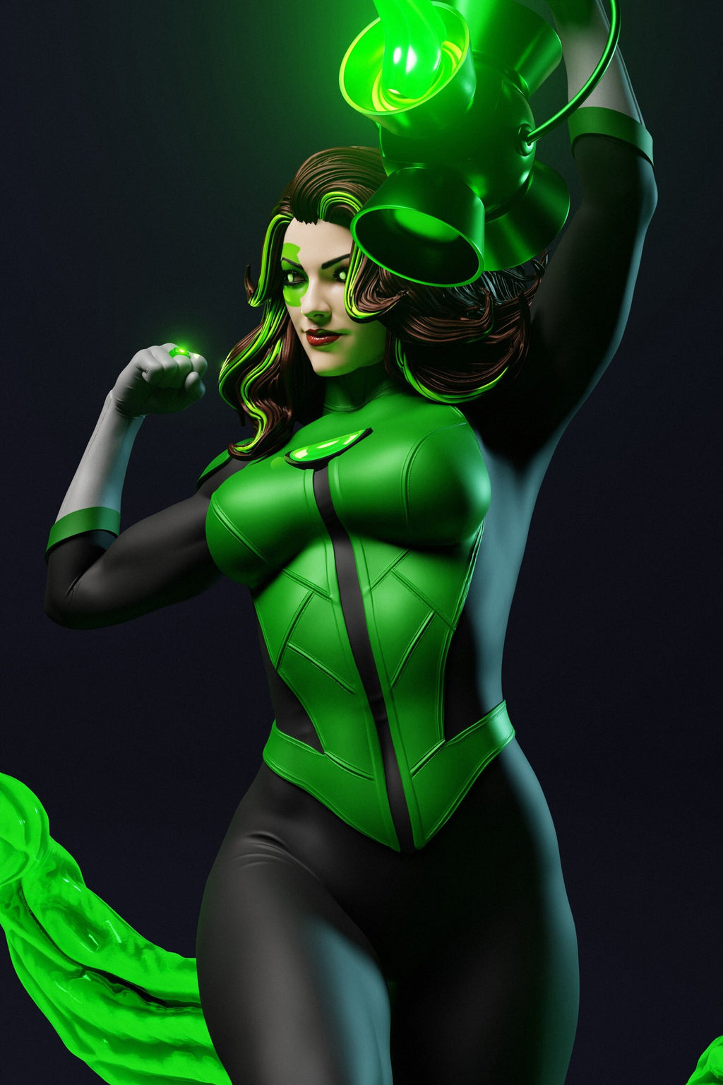 Jessica Cruz (DC) resin figure by Abe3D — studio render 5