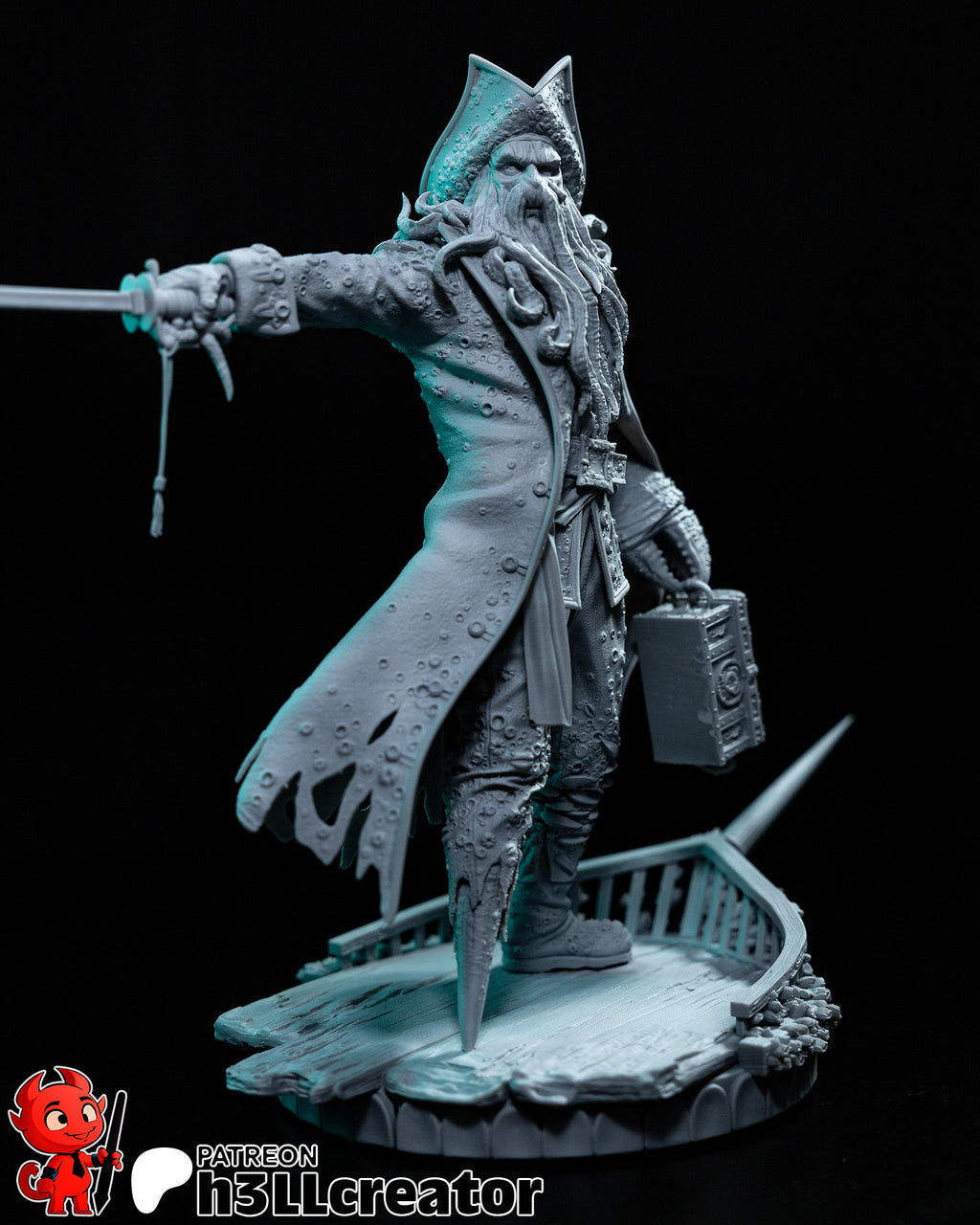 Davy Jones (Pirates of the Caribbean) resin figure by h3LLcreator — studio render 3