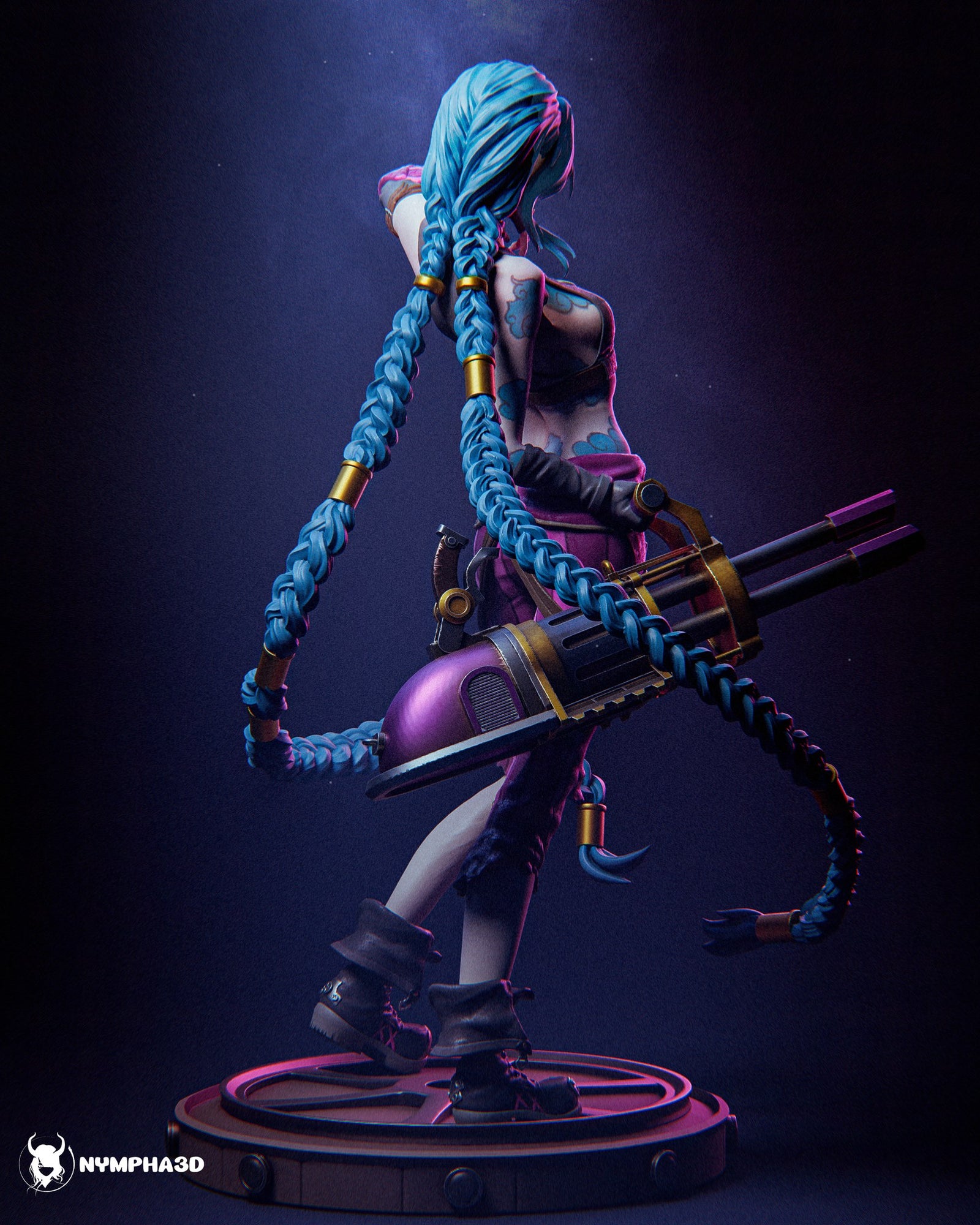 Jinx (Arcane) resin figure by Nympha — studio render 4