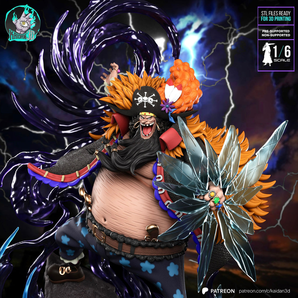 Blackbeard (One Piece) resin figure by Kaidan 3D — studio render 1