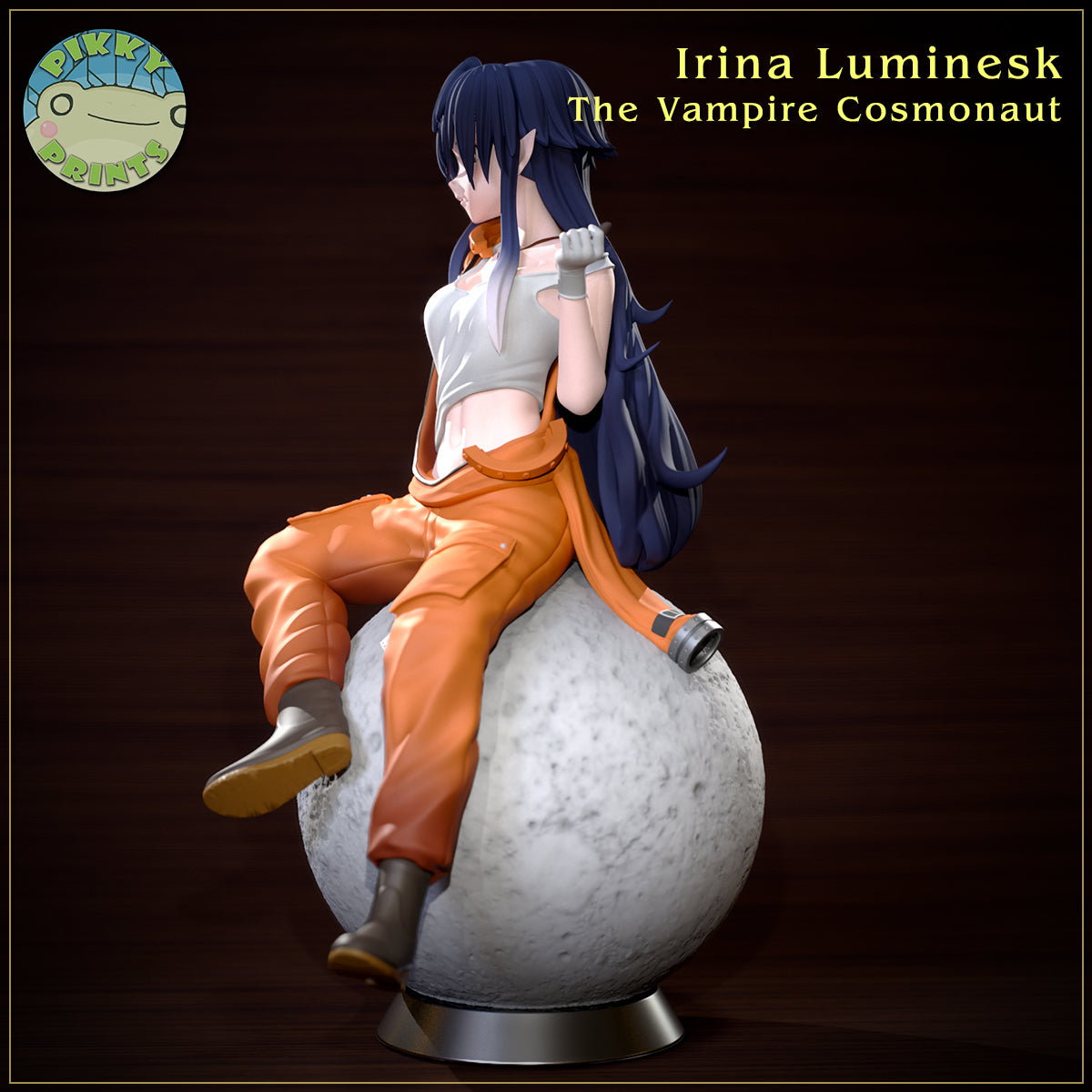 Irina Luminesk (Irina The Vampire Cosmonaut) resin figure by PikkyPrints — studio render 4