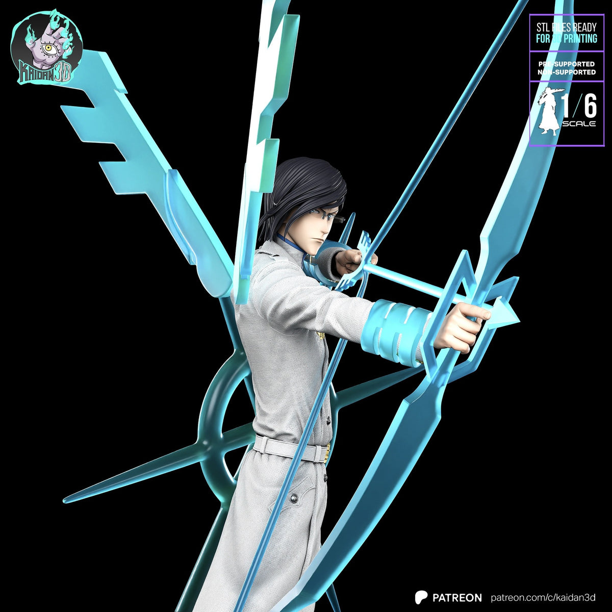 Uryu Ishida (Bleach) resin figure by Kaidan 3D — studio render 4