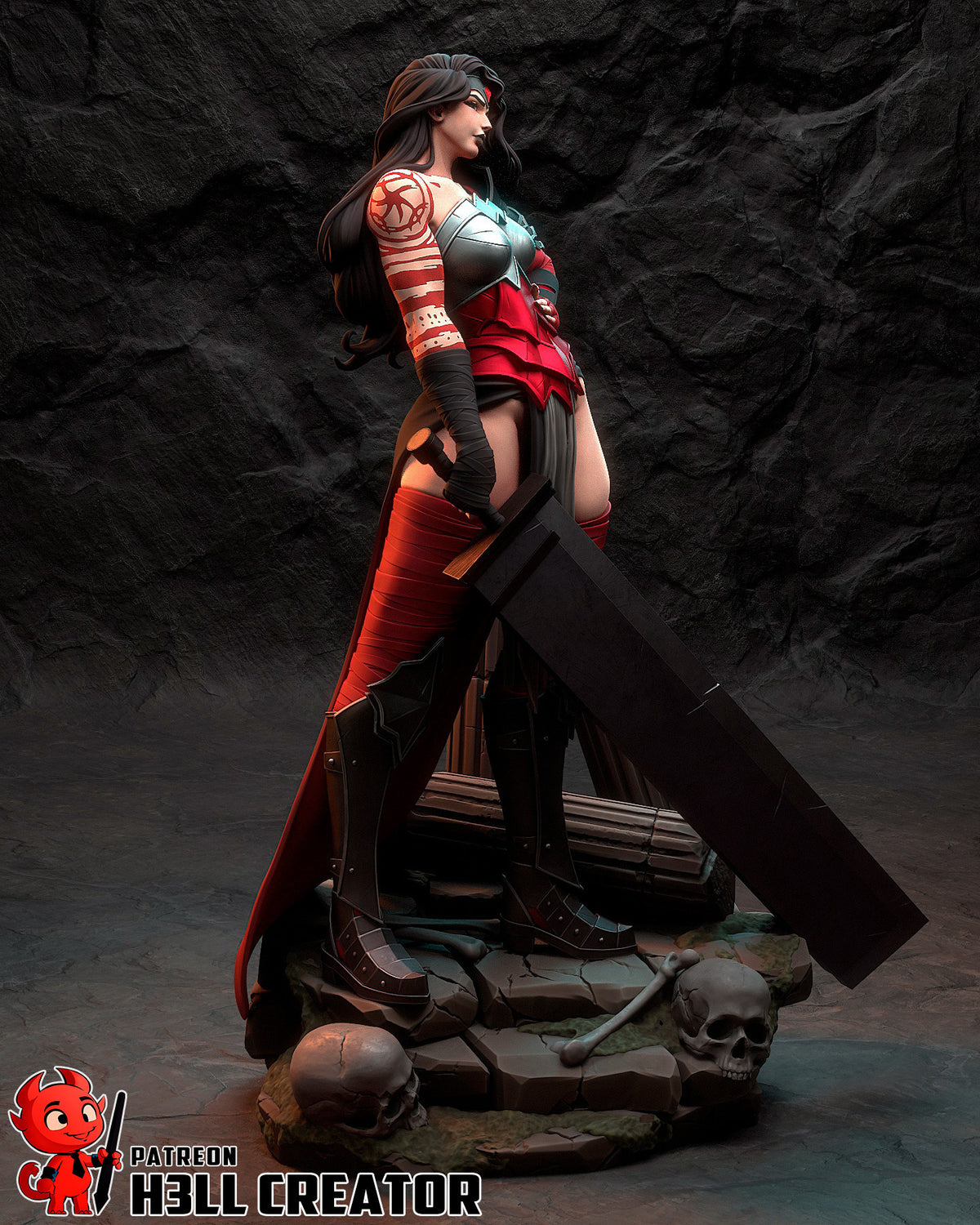 Wonder Woman (DC) resin figure by h3LLcreator — studio render 5
