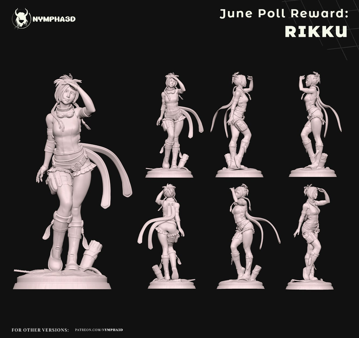 Rikku (Final Fantasy) resin figure by Nympha — studio render 7