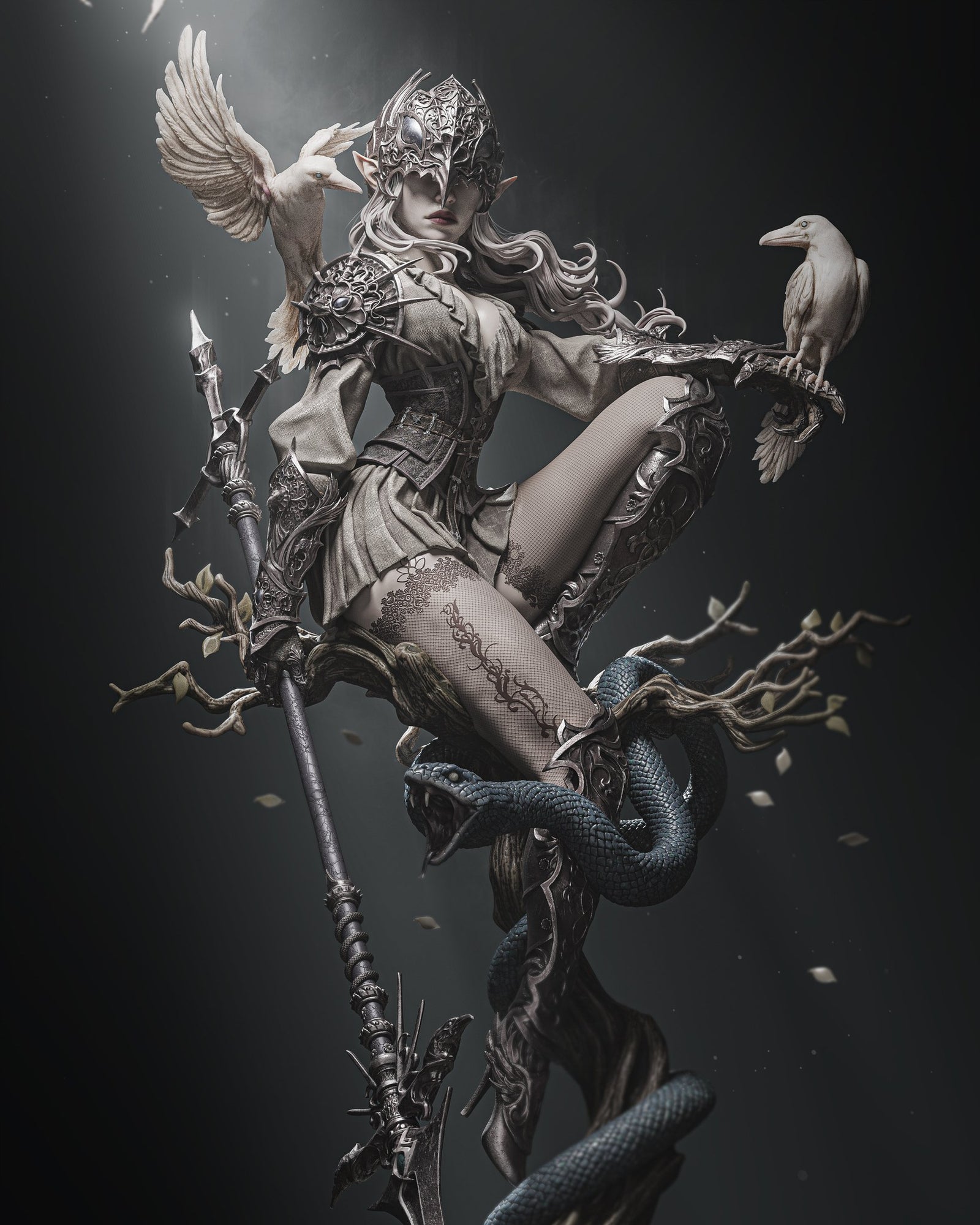 Lenora Queen of Crows — studio render 4