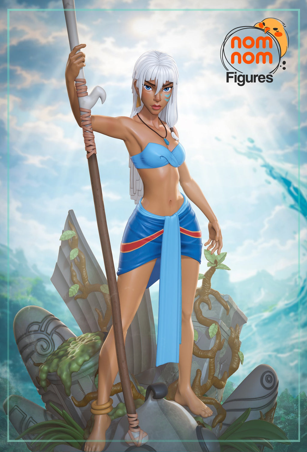 Kida Atlantis resin figure by NomNom Figures — studio preview 1