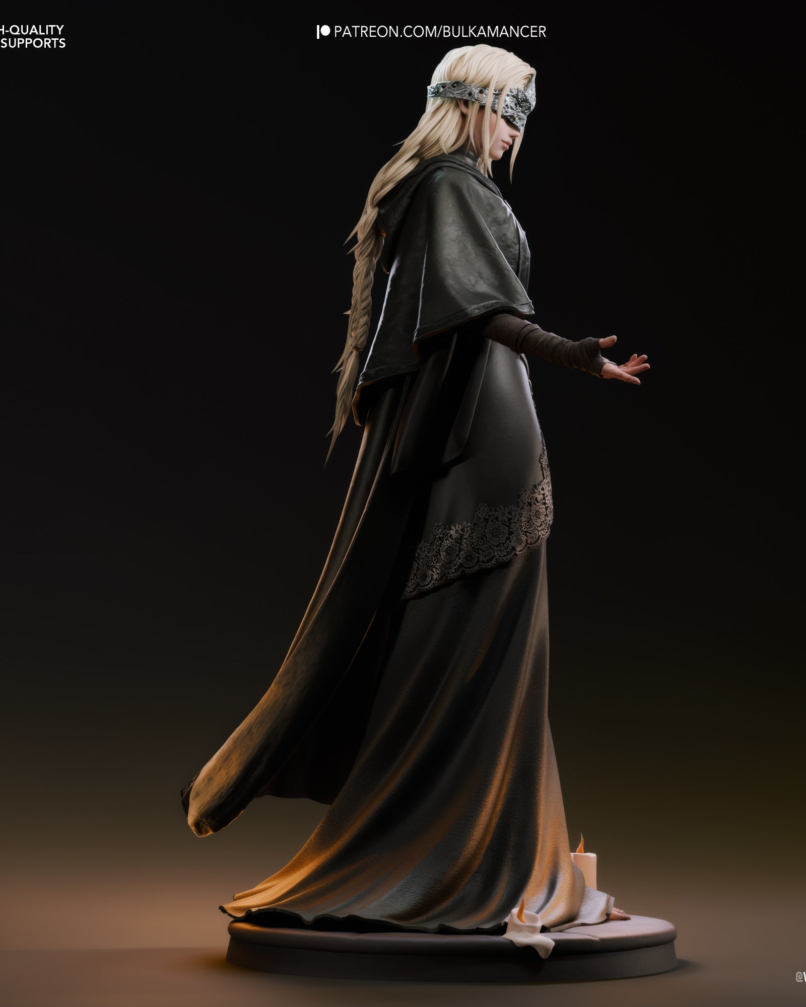 Fire Keeper (Dark Souls) resin figure by Bulkamancer — studio render 3