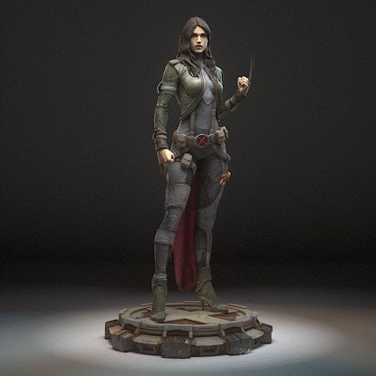 Laura Kinney (Marvel) resin figure by h3LLcreator — studio render 2