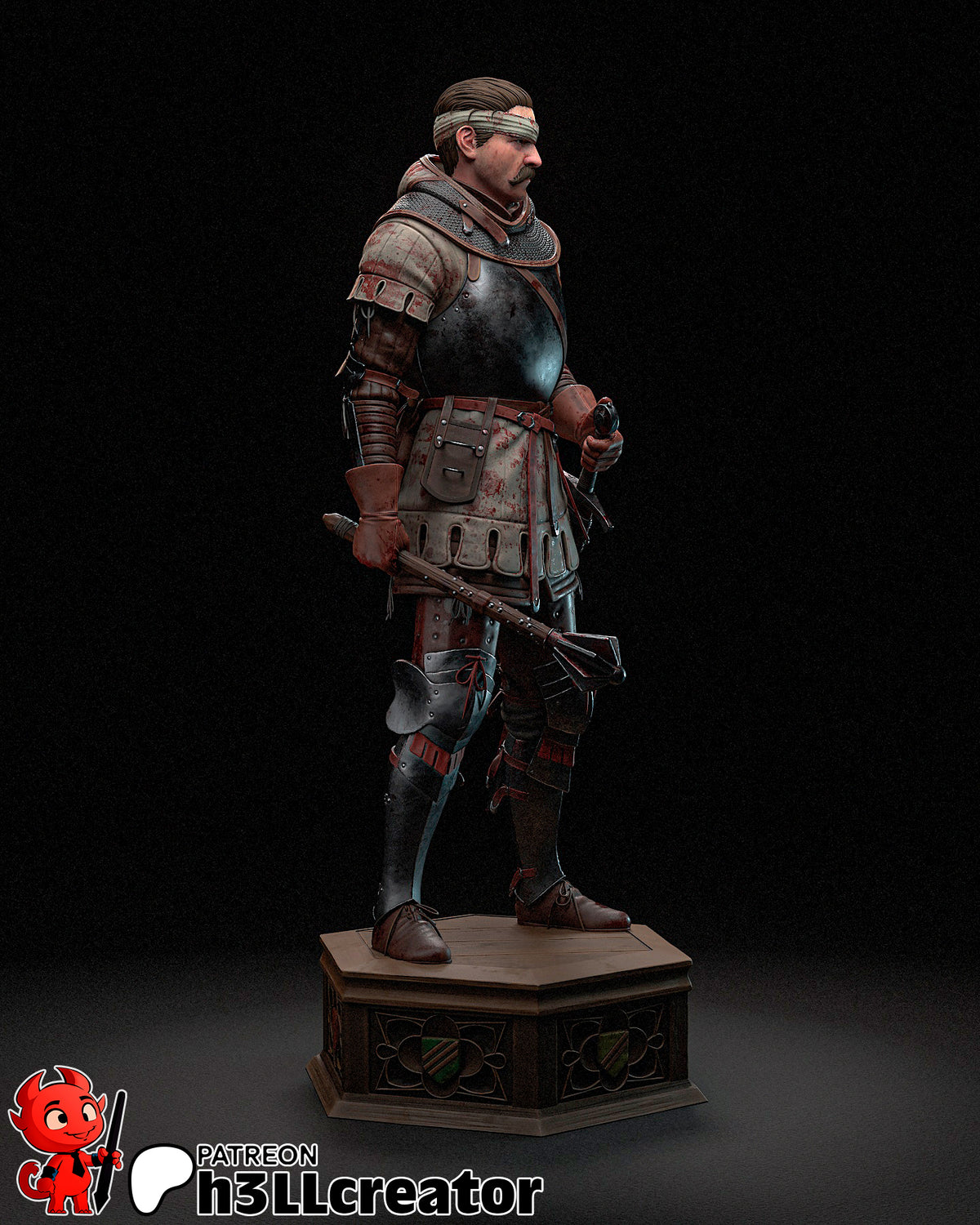 Jan Zizka (Kingdom Come Deliverance) resin figure by h3LLcreator — studio render 6