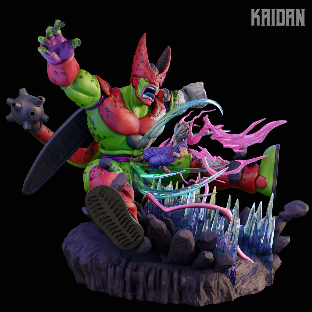 Cell Max and Gohan (Dragon Ball) resin figure by Kaidan 3D — studio render 2