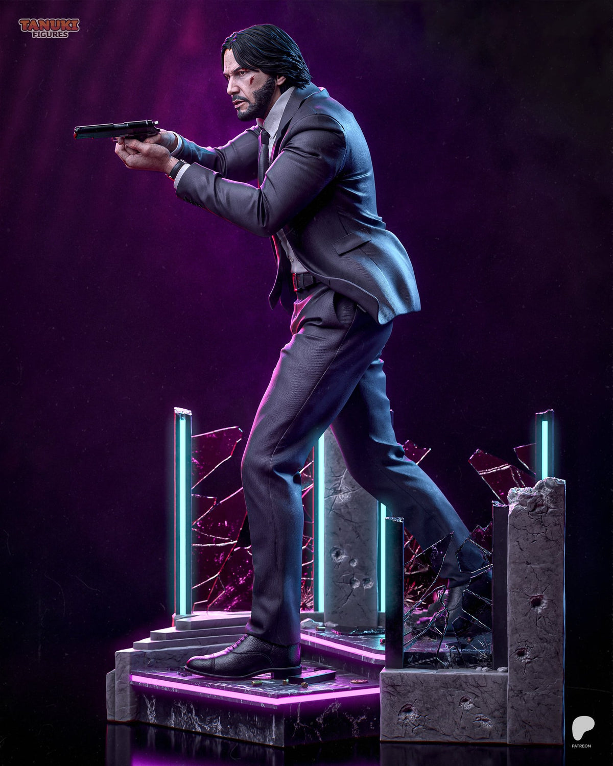 John Wick (John Wick) resin figure by Tanuki Figures — studio render 2