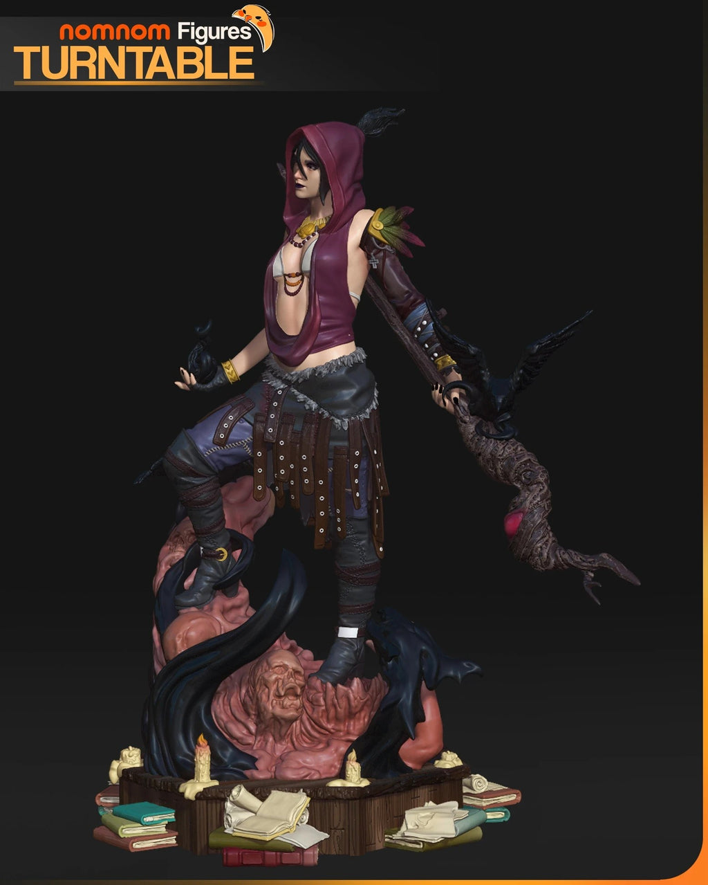Morrigan Dragon Age resin figure by NomNom Figures — studio preview 5
