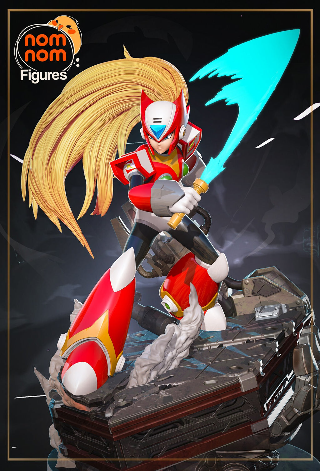 Zero Mega Man resin figure by NomNom Figures — studio preview 1