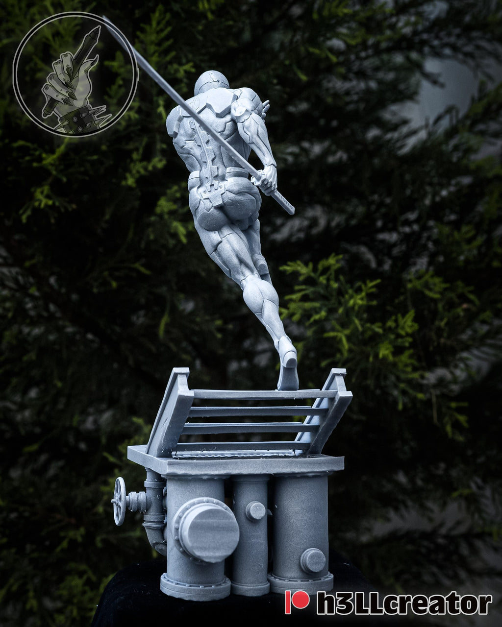 Gray Fox (Metal Gear Solid) resin figure by h3LLcreator — studio render 3