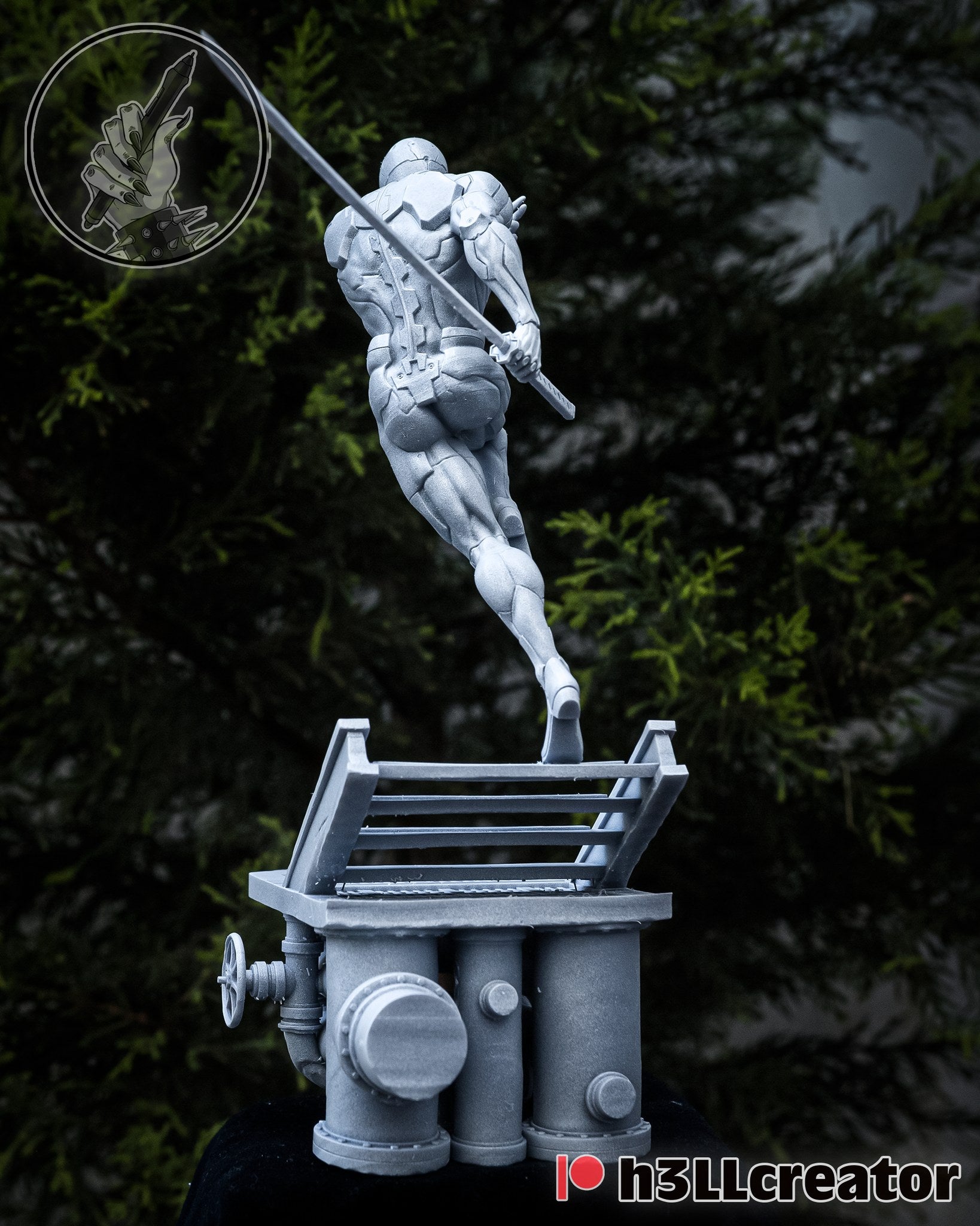 Gray Fox (Metal Gear Solid) resin figure by h3LLcreator — studio render 3
