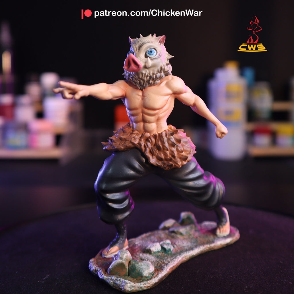 Inosuke Hashibira (Demon Slayer) resin figure by CW Studio — studio render 3
