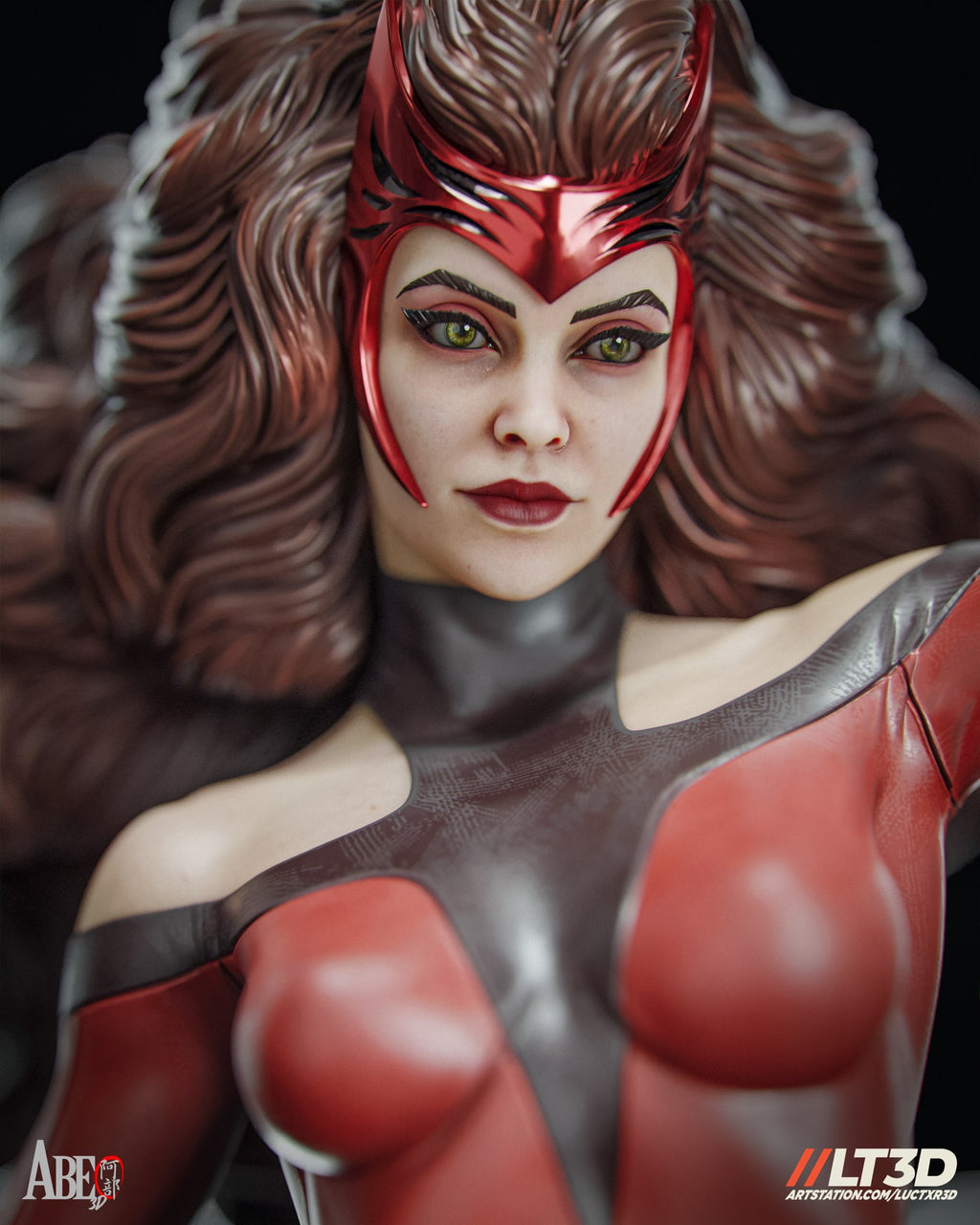 Scarlet Witch (Marvel) resin figure by Abe3D — studio render 8