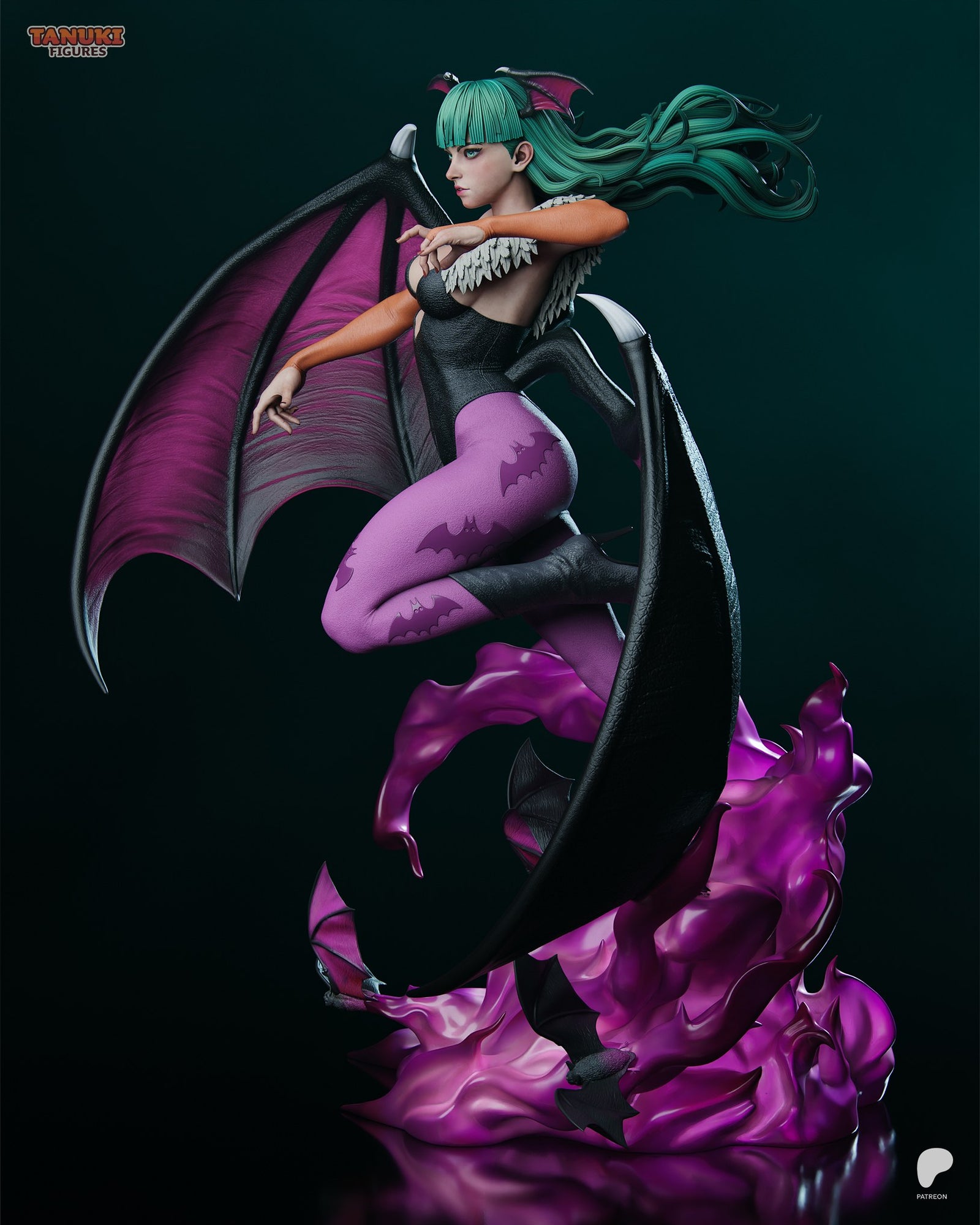 Morrigan Aensland (Darkstalkers) resin figure by Tanuki Figures — studio render 3