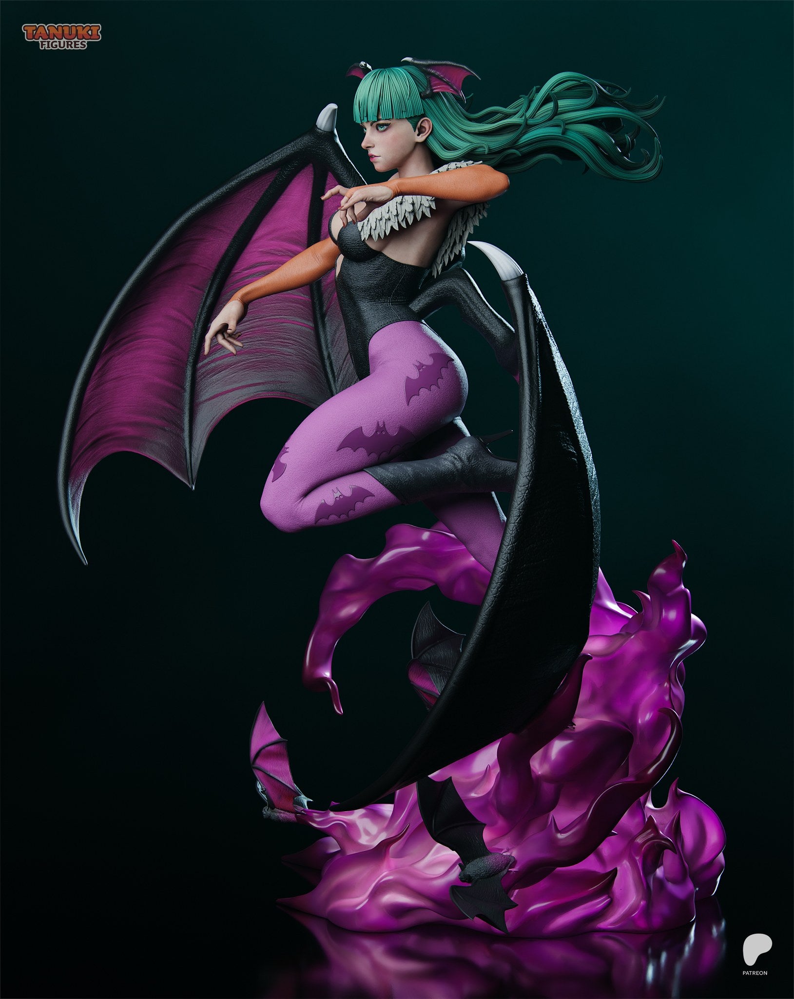 Morrigan Aensland (Darkstalkers) resin figure by Tanuki Figures — studio render 3