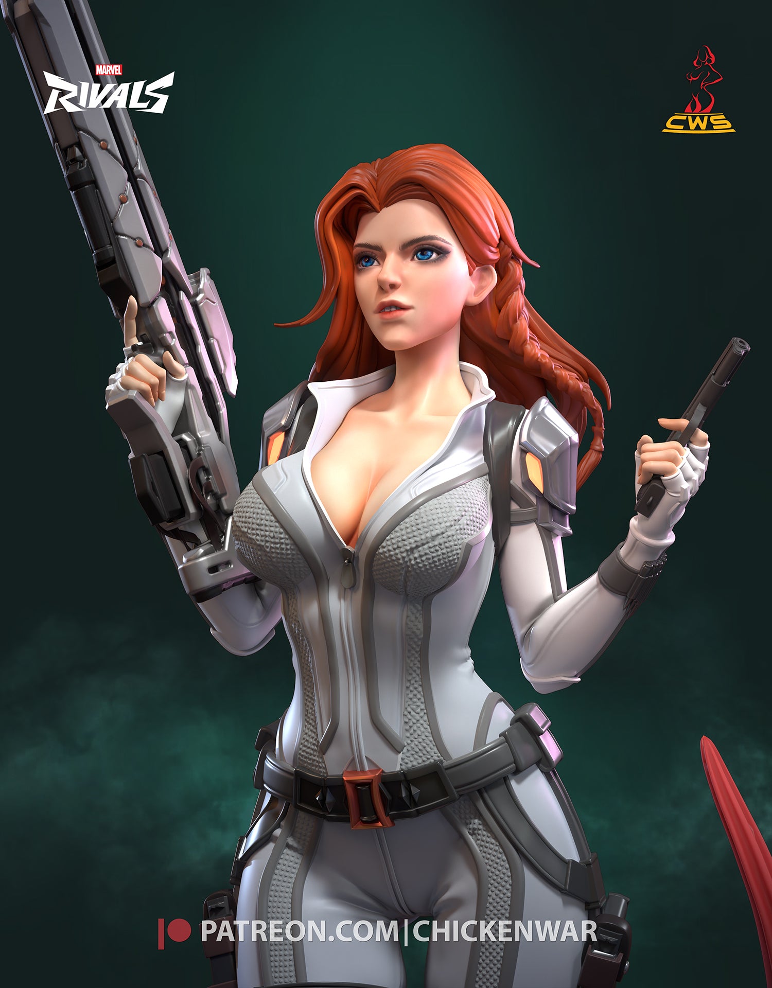 Black Widow (Marvel) resin figure by CW Studio — studio render 3