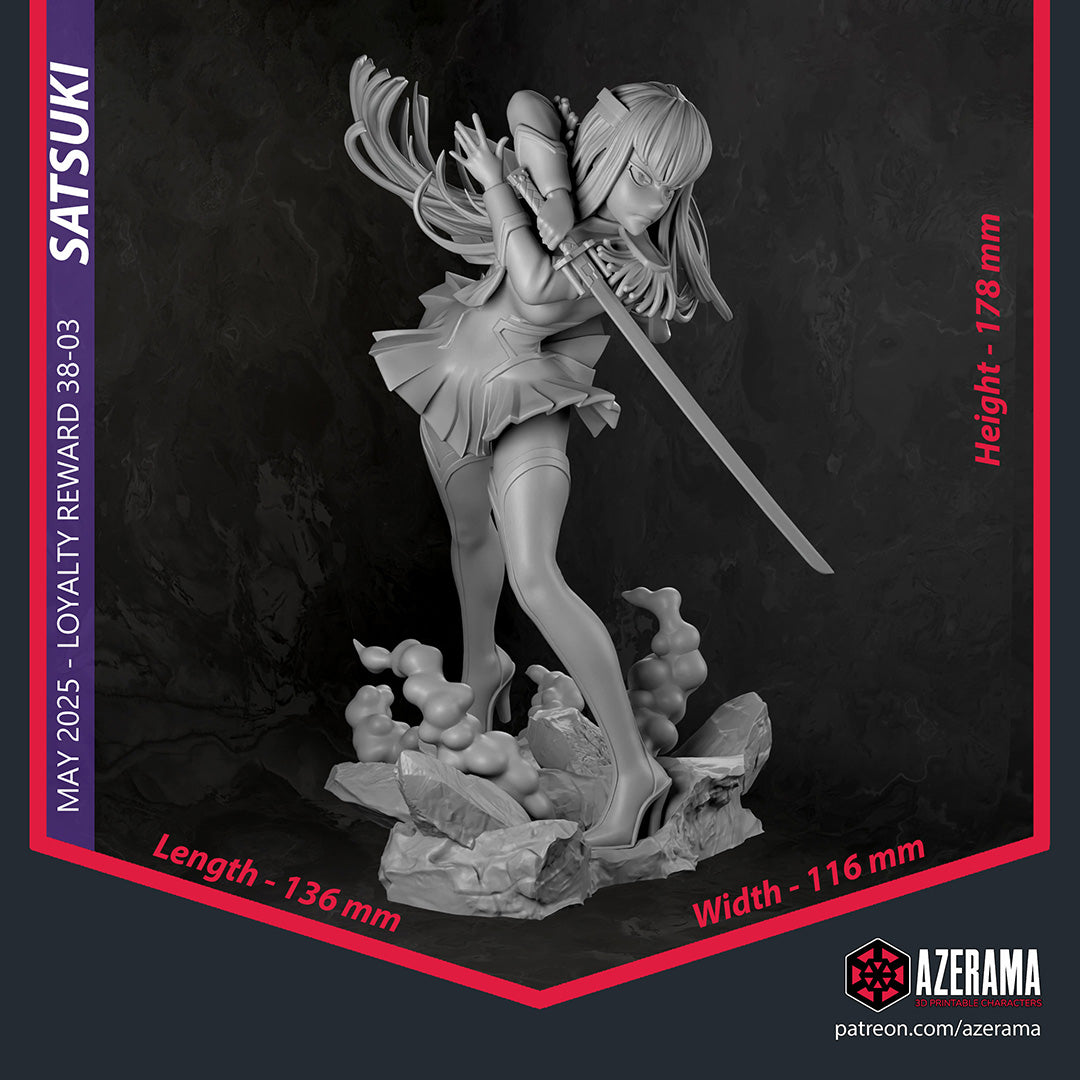 Satsuki (Kill la Kill) resin figure by Azerama — studio render 3