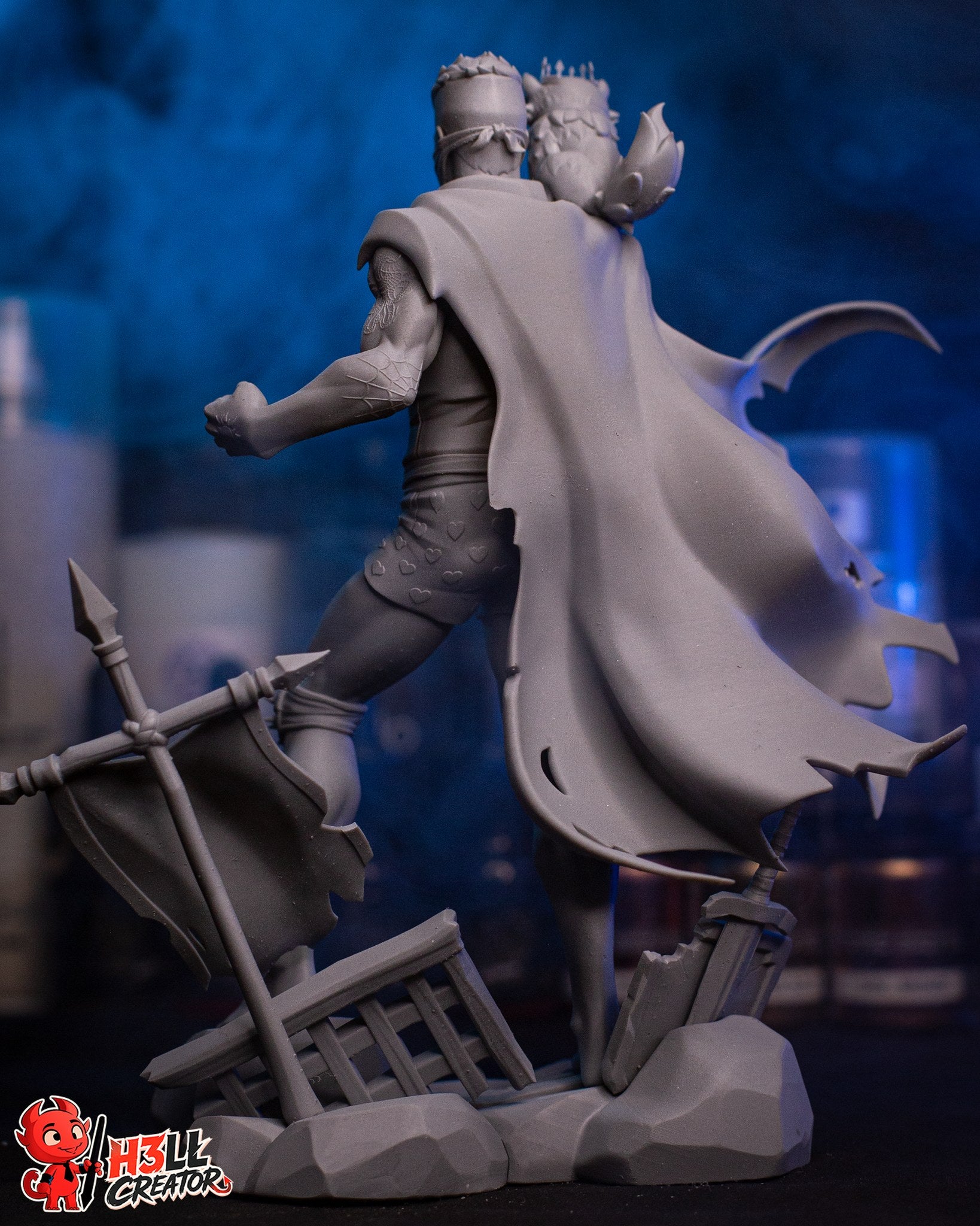 Carl and Princess Donut (Dungeon Crawler Carl) resin figure by h3LLcreator — studio render 13