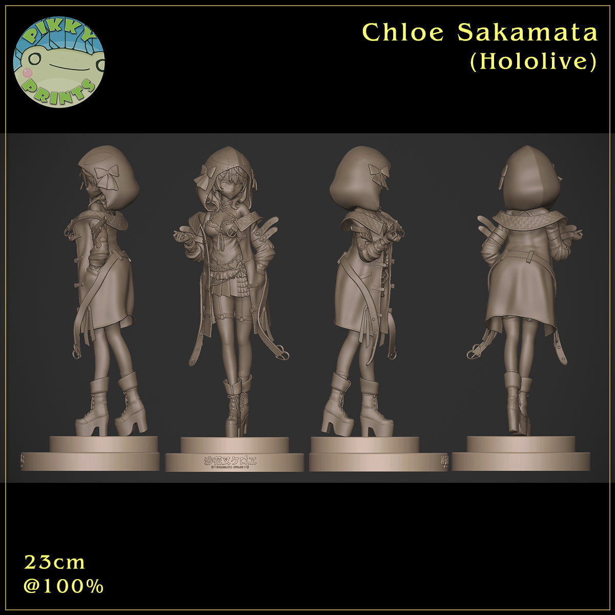 Chloe Sakamata (Hololive) resin figure by PikkyPrints — studio render 8