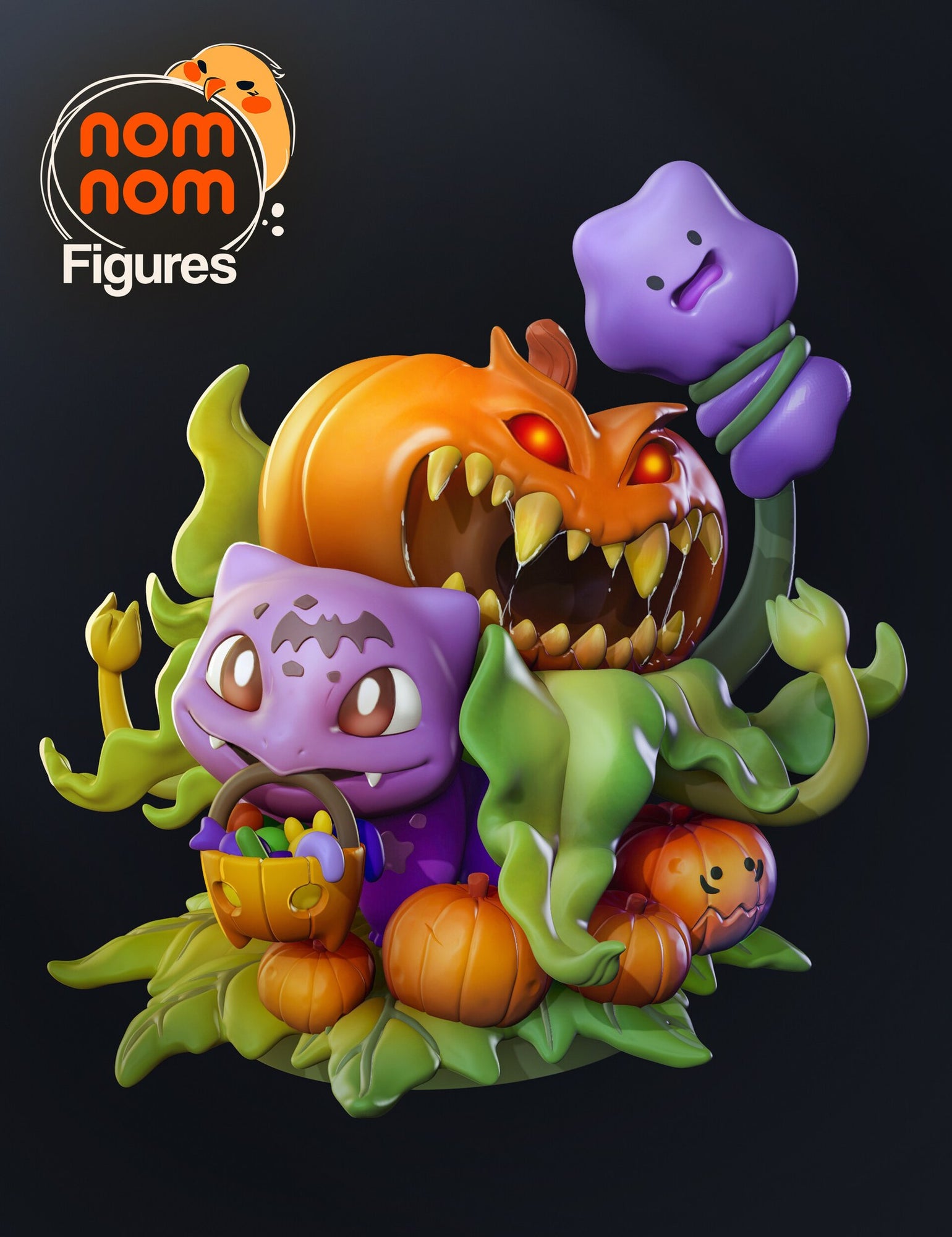 Bulbasaur Pokemon Chibi resin figure by NomNom Figures — studio preview 1