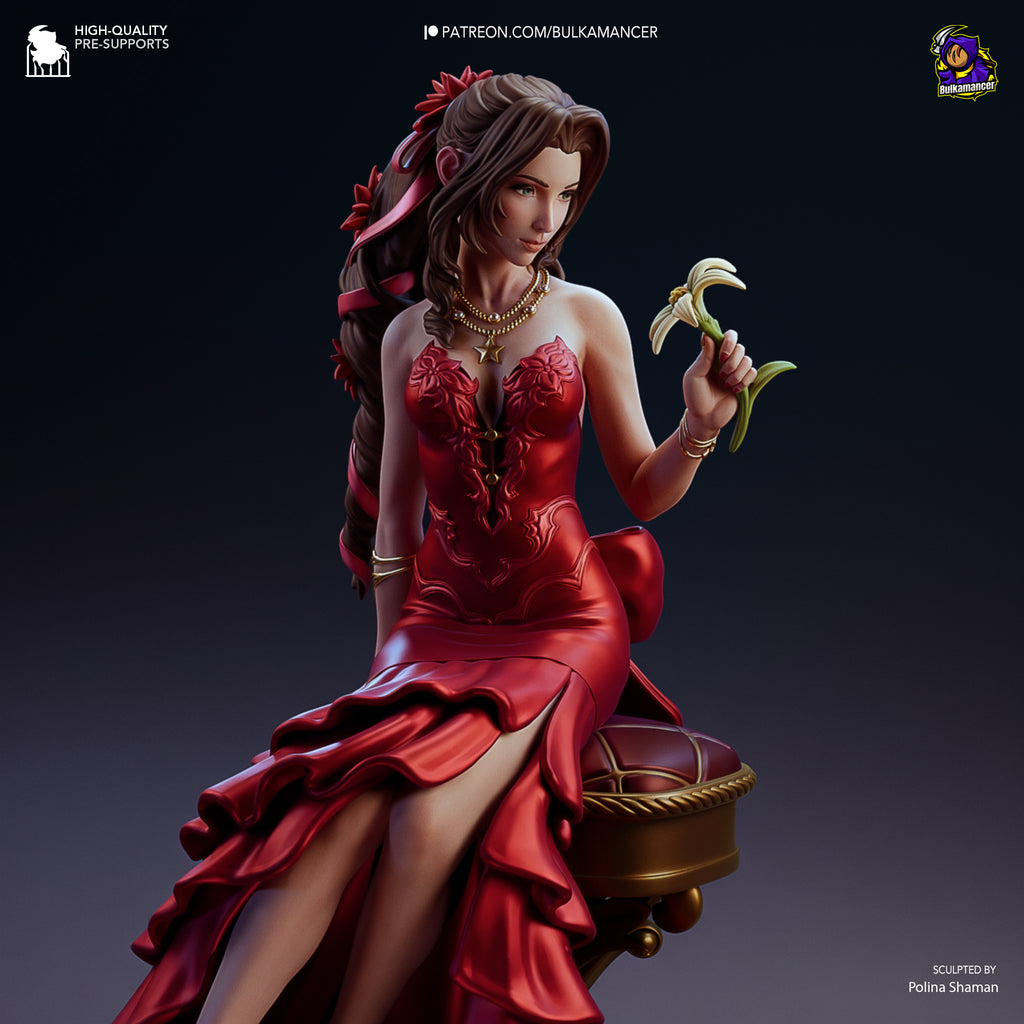 Aerith Gainsborough (Final Fantasy) resin figure by Bulkamancer — studio render 2