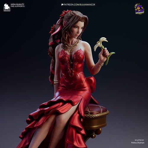 Aerith Gainsborough (Final Fantasy) resin figure by Bulkamancer — studio render 2