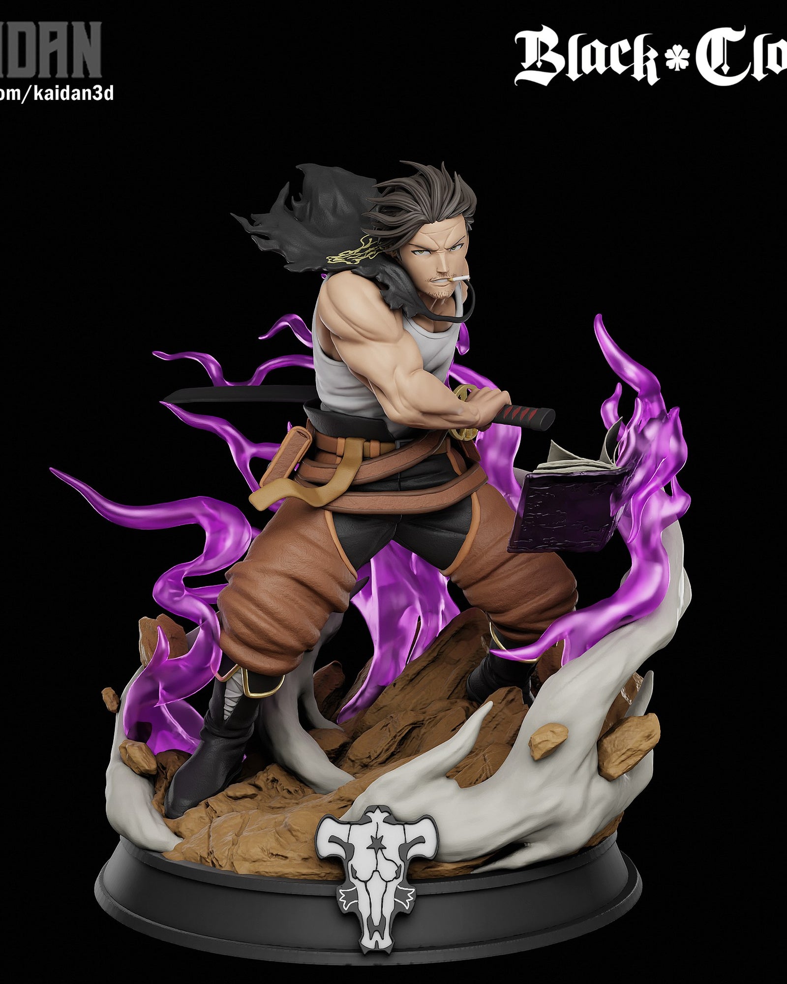Yami Sukehiro (Black Clover) resin figure by Kaidan 3D — studio render 2