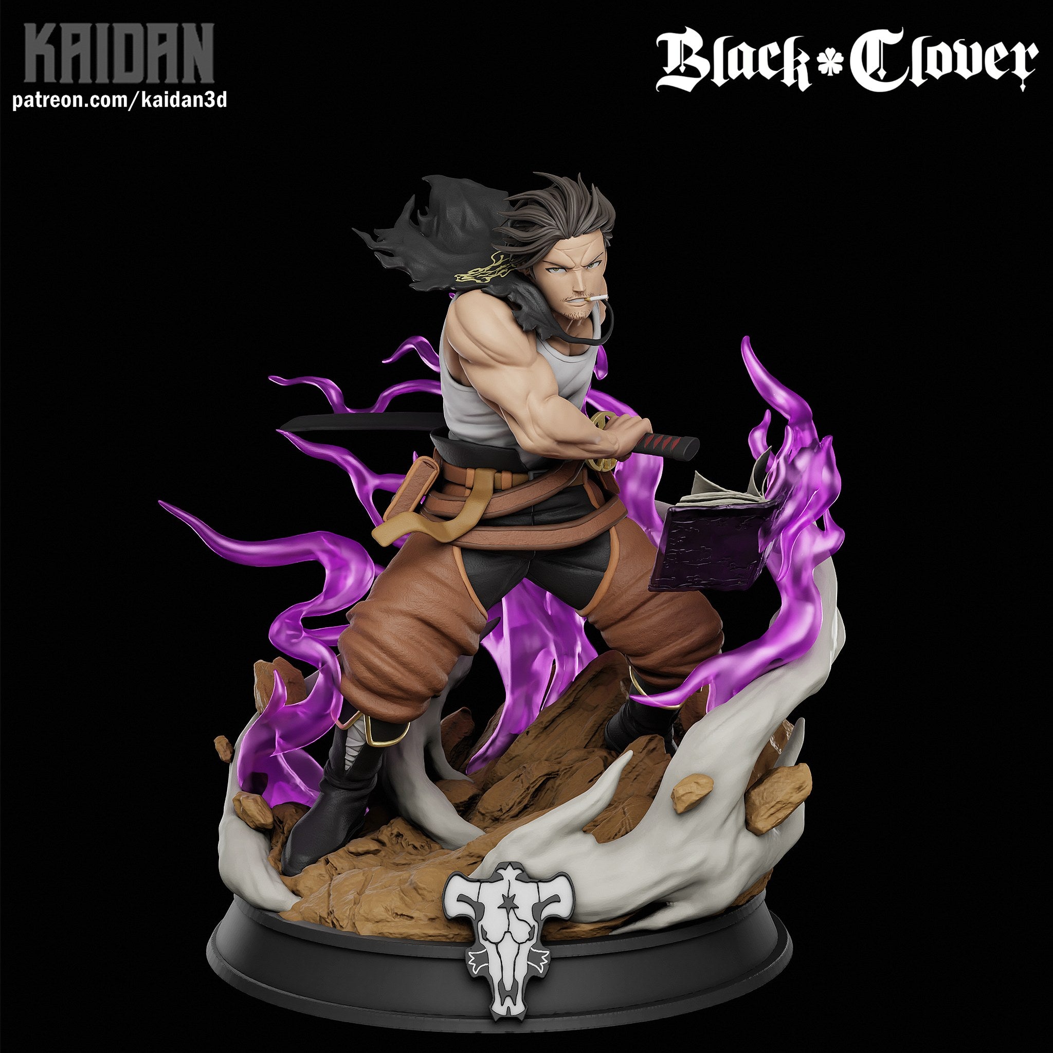 Yami Sukehiro (Black Clover) resin figure by Kaidan 3D — studio render 2