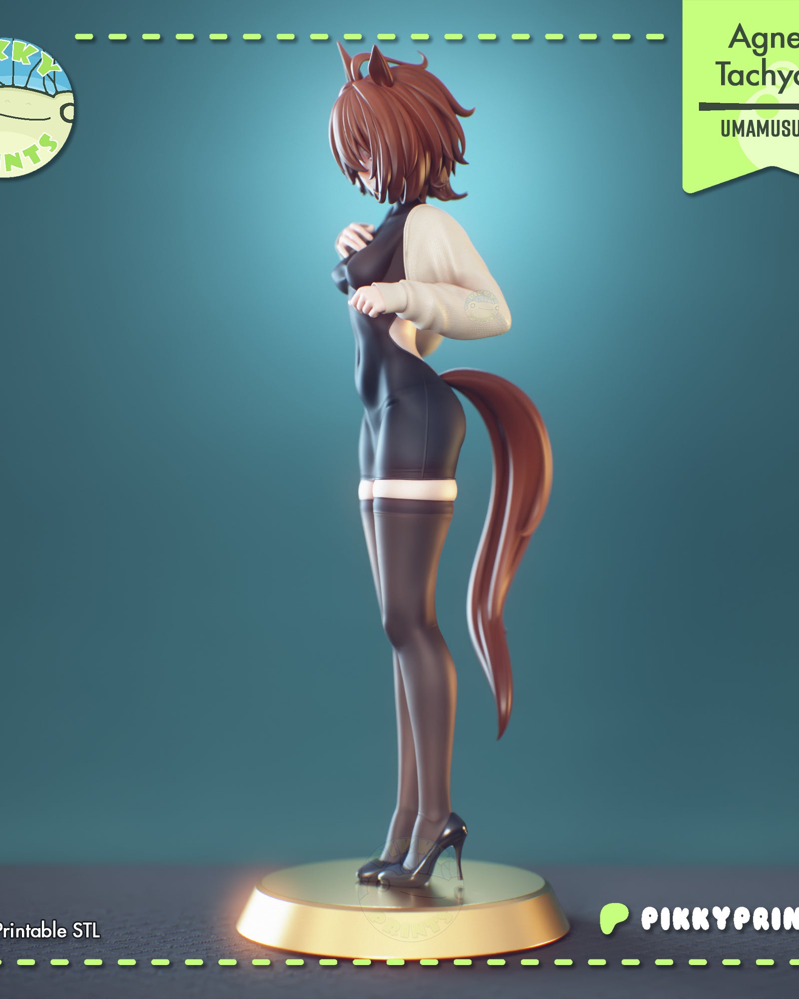 Agnes Tachyon (Umamusume) resin figure by PikkyPrints — studio render 4