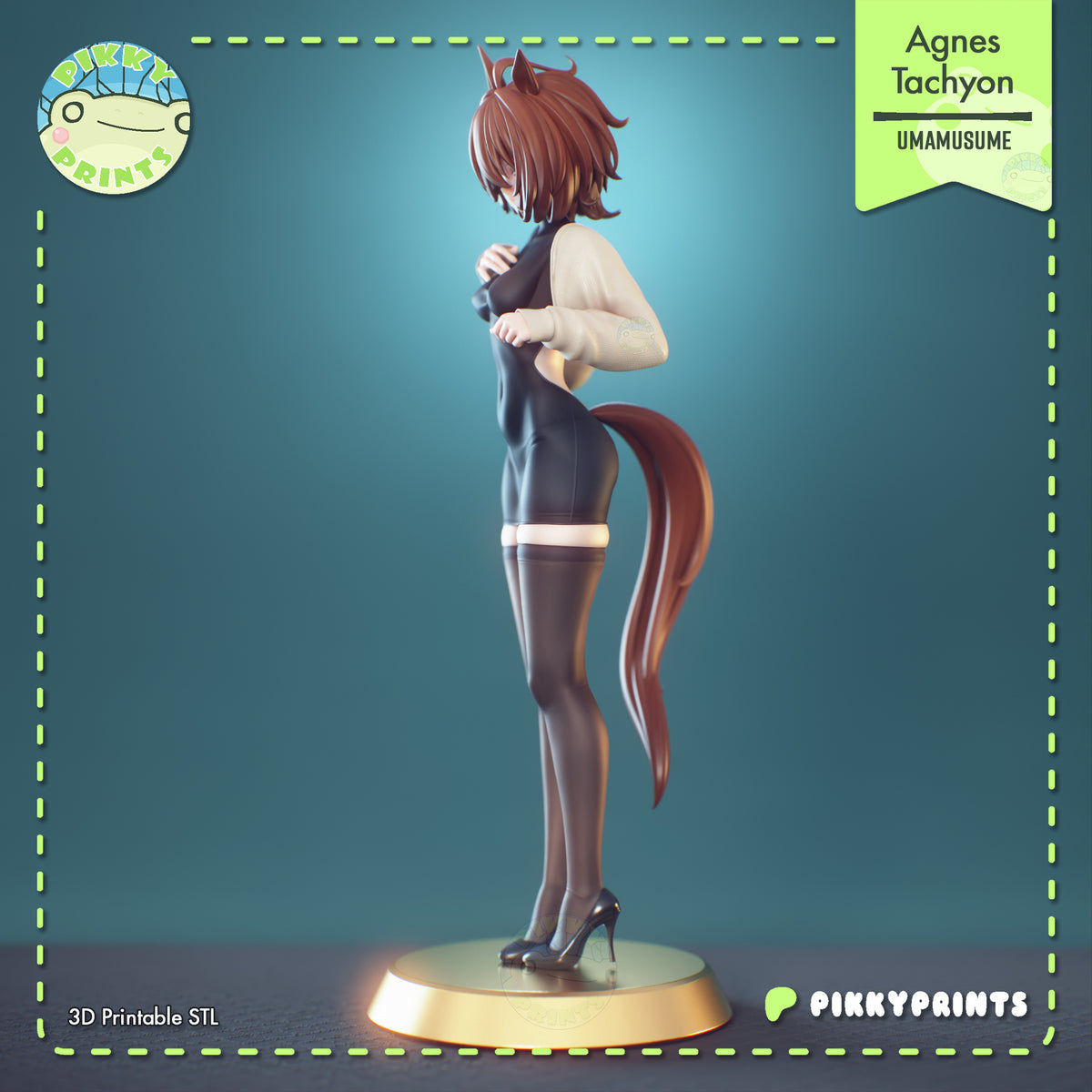 Agnes Tachyon (Umamusume) resin figure by PikkyPrints — studio render 4