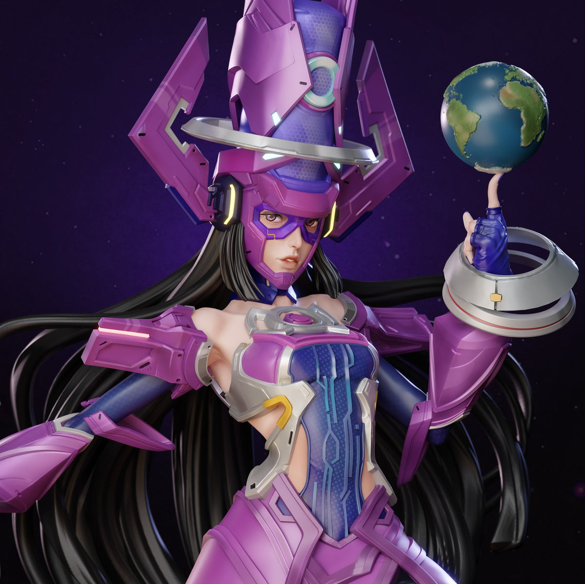 Galacta (Marvel) resin figure by Tenshi Figures — studio render 1